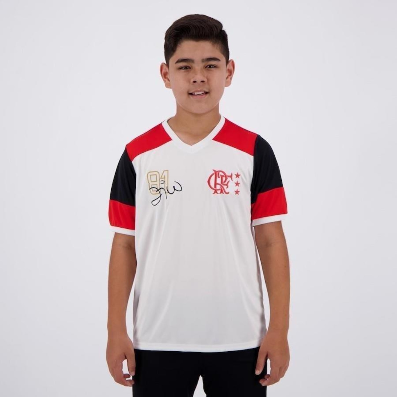 Camisa do Flamengo Retrô Zico - Infantil - Foto 1