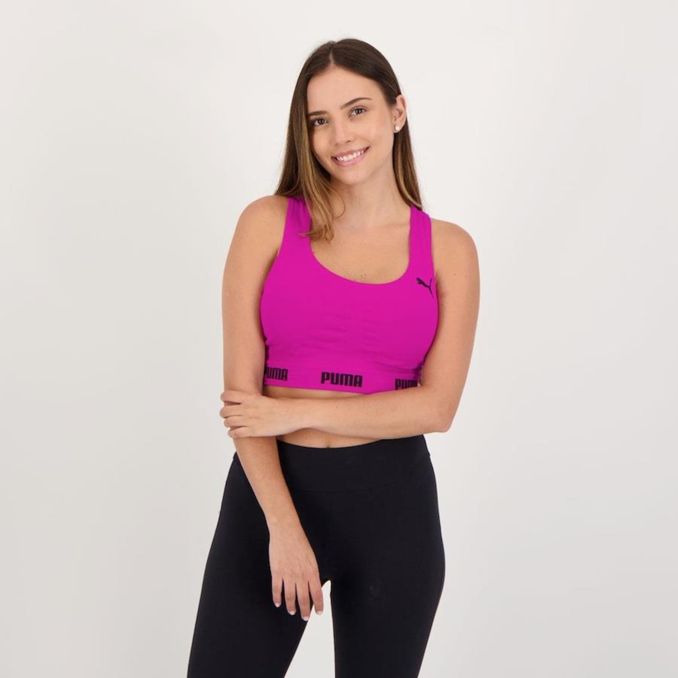 Top Puma Sem Costura - Feminino - Foto 1