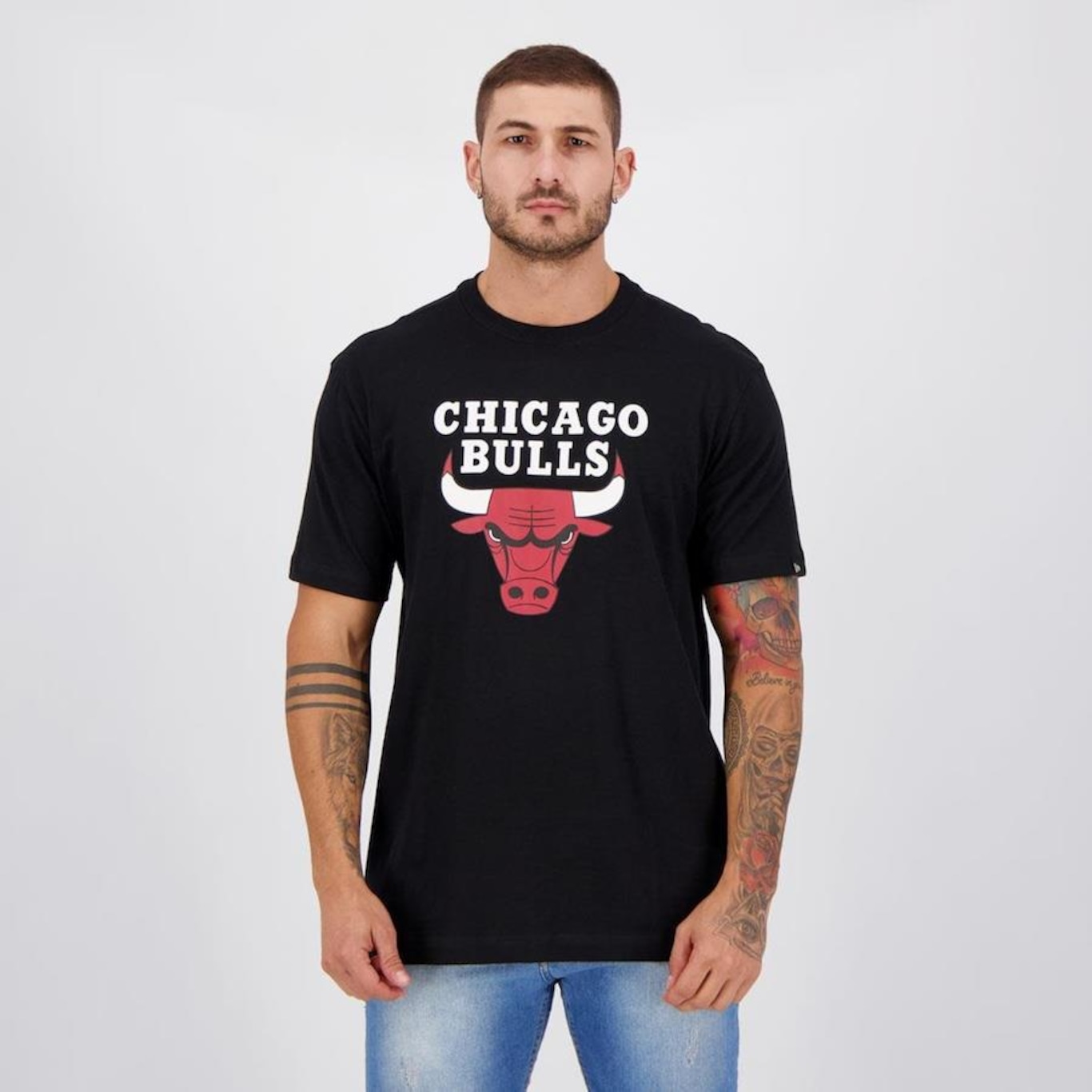 Camiseta New Era NBA Chicago Bulls Basic - Masculina - Foto 1