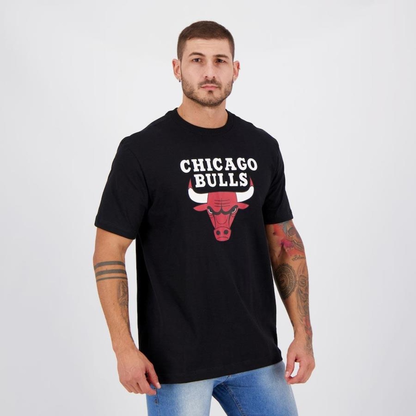 Camiseta New Era NBA Chicago Bulls Basic - Masculina - Foto 2