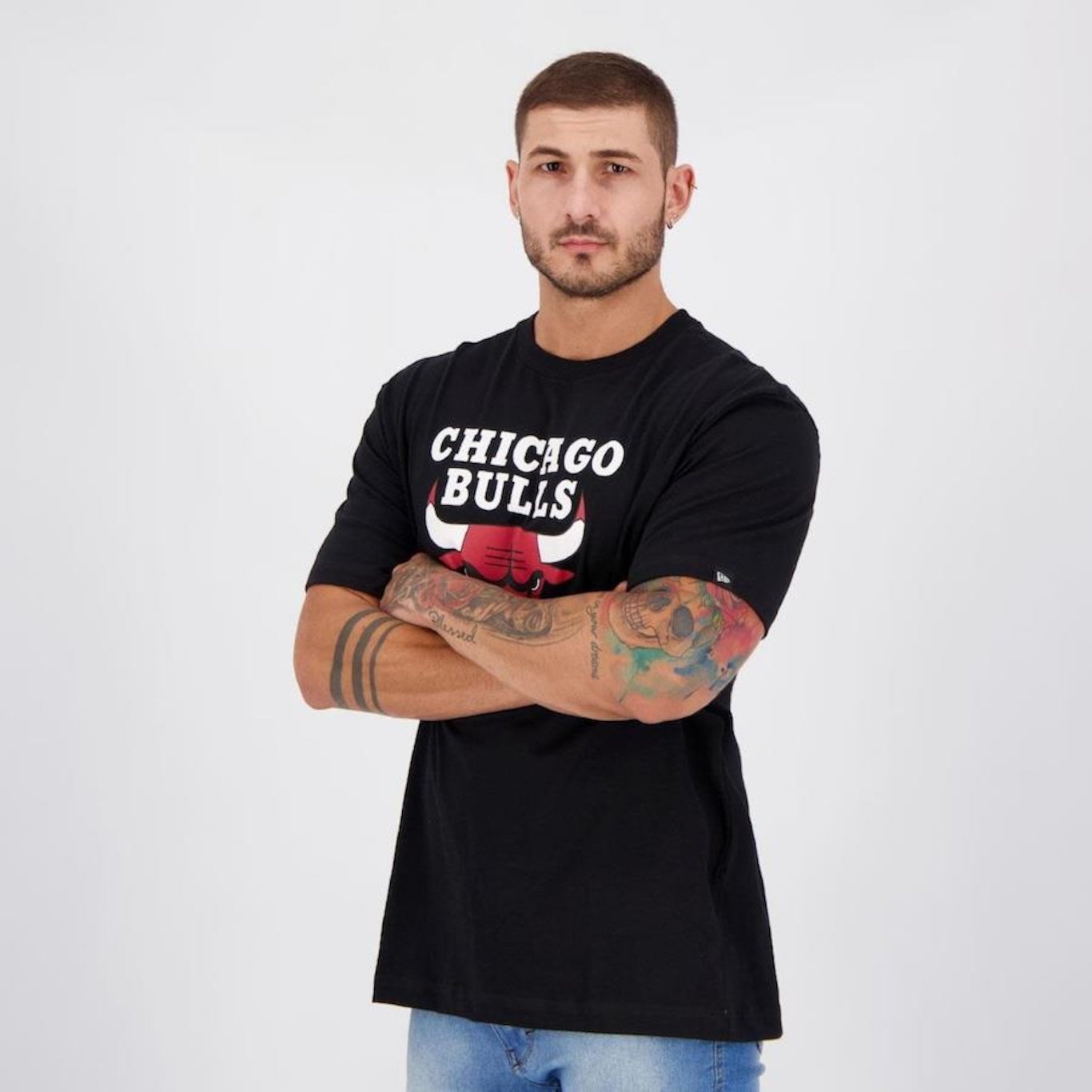 Camiseta New Era NBA Chicago Bulls Basic - Masculina - Foto 5