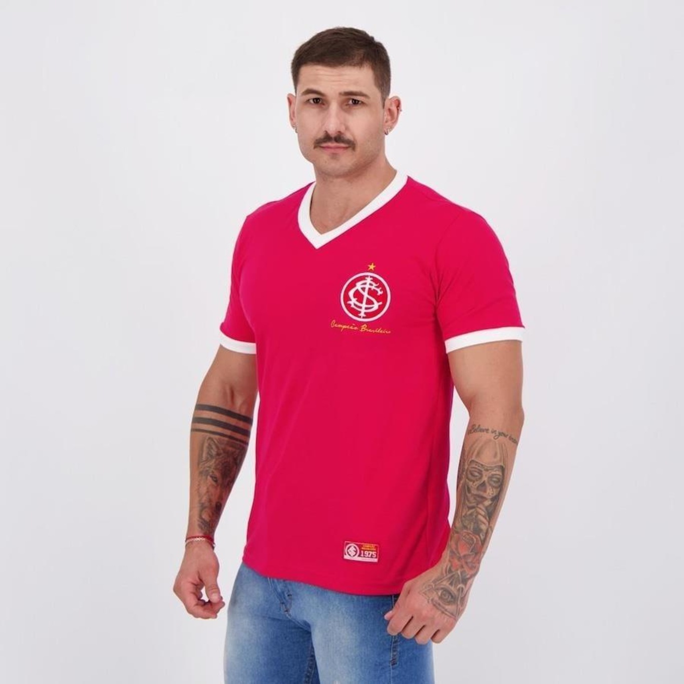 Camiseta Internacional Retrô Mania 1975 Feminina - Vermelho