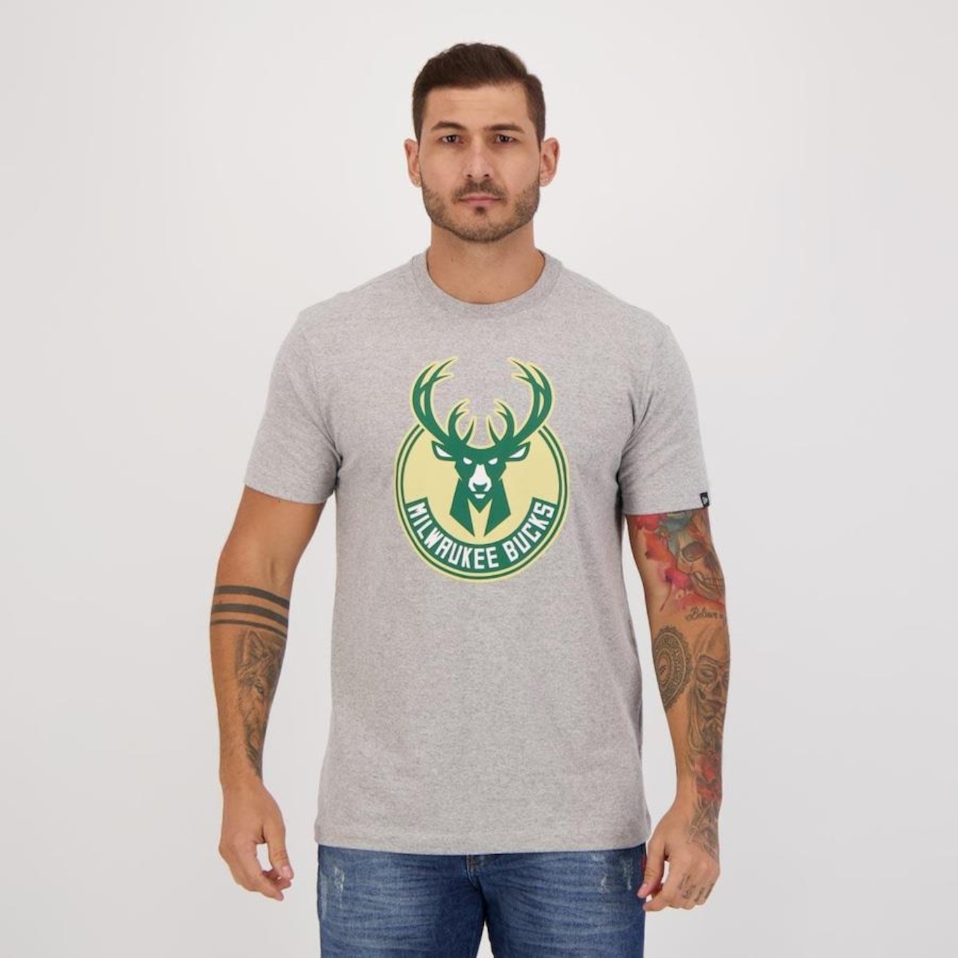 Camiseta New Era NBA Milwaukee Bucks - Masculina - Foto 1