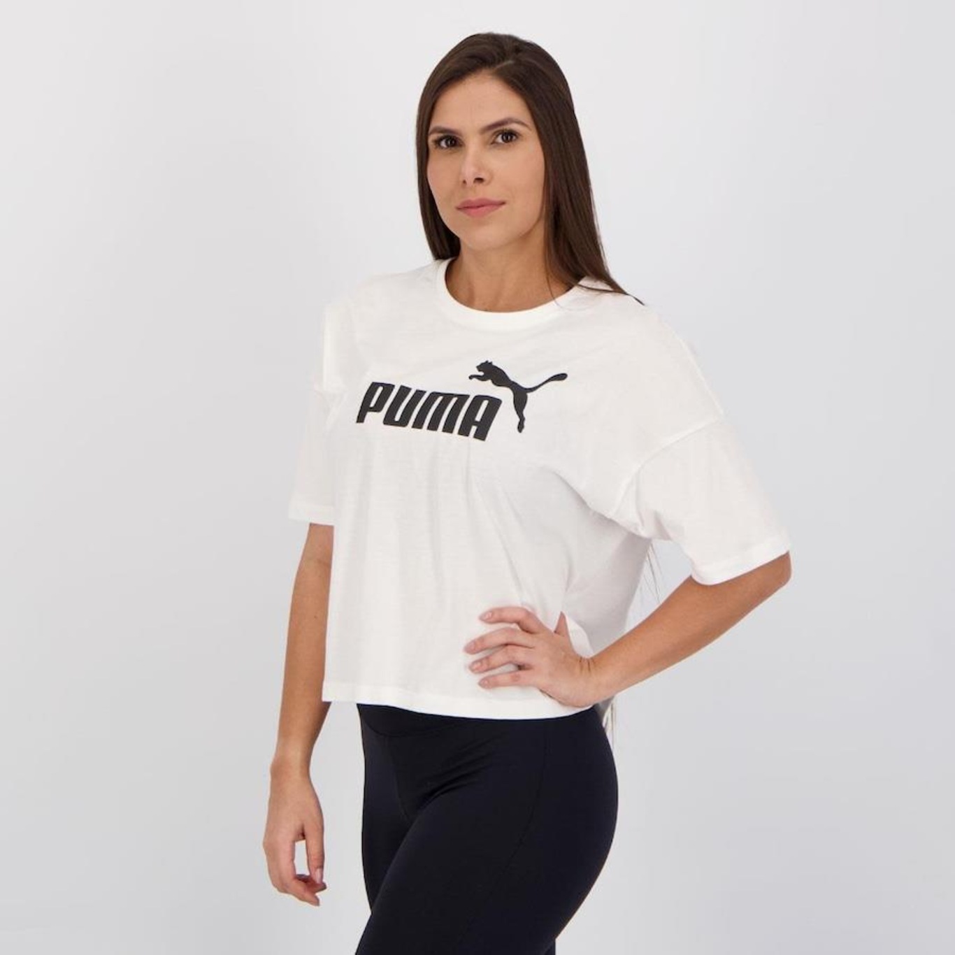 Camiseta Cropped Puma Ess Logo - Feminina - Foto 2