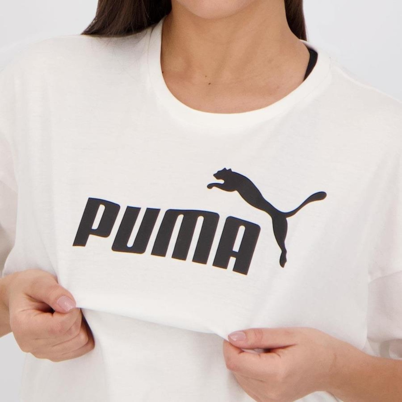 Camiseta Cropped Puma Ess Logo - Feminina - Foto 4