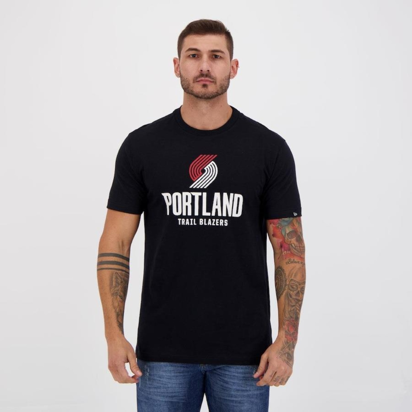 Camiseta New Era NBA Portland Trail Blazers - Masculina - Foto 1