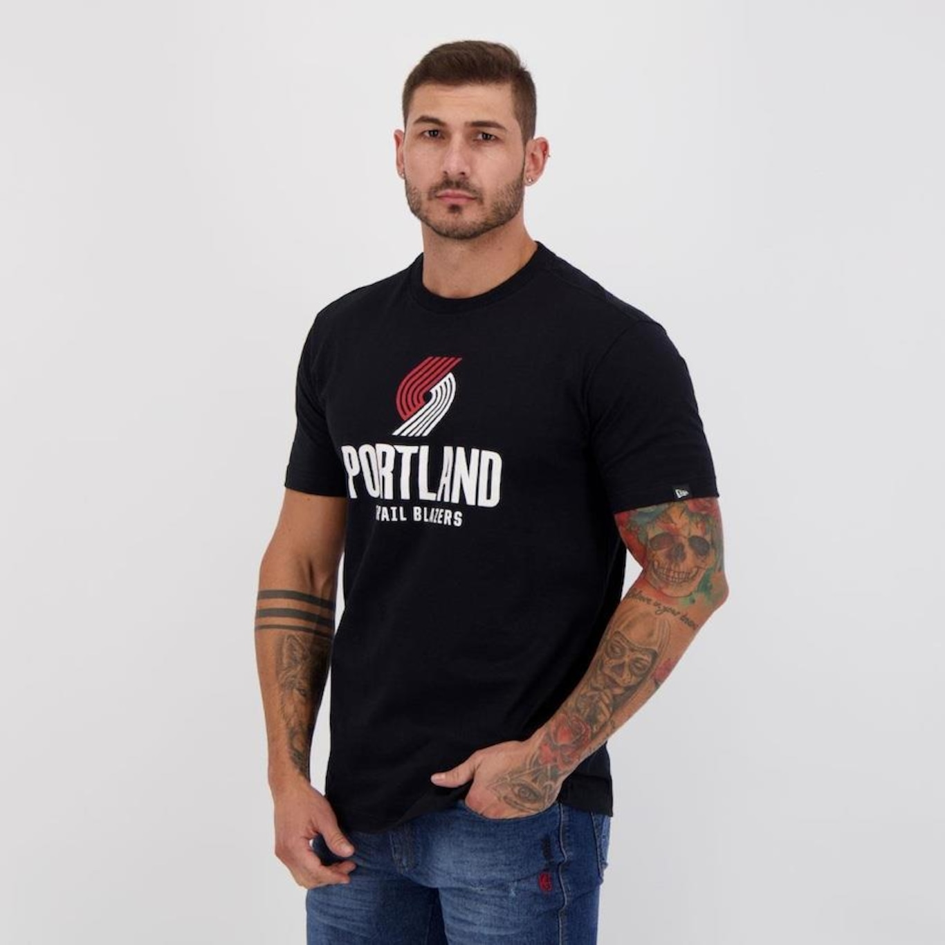 Camiseta New Era NBA Portland Trail Blazers - Masculina - Foto 5