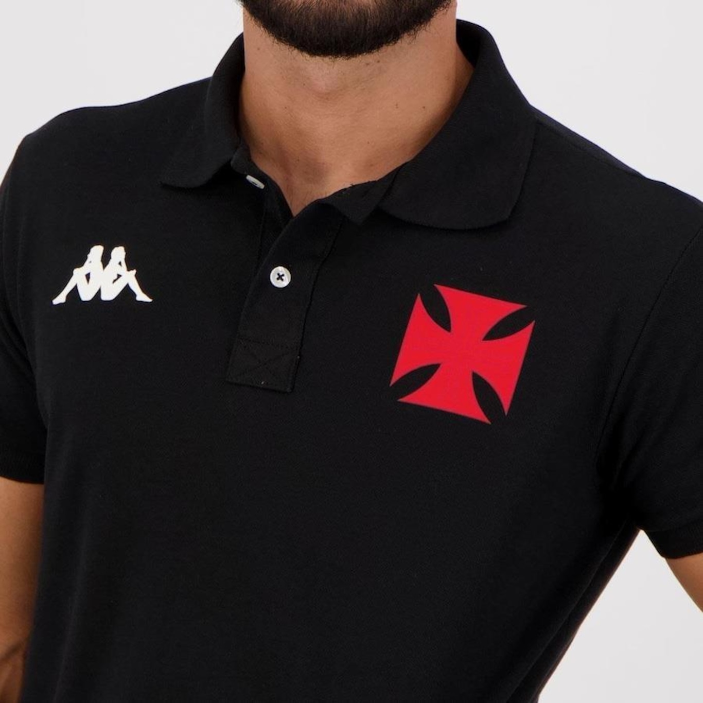 Camisa Polo Vasco Kappa Supporter - Masculina - Foto 4