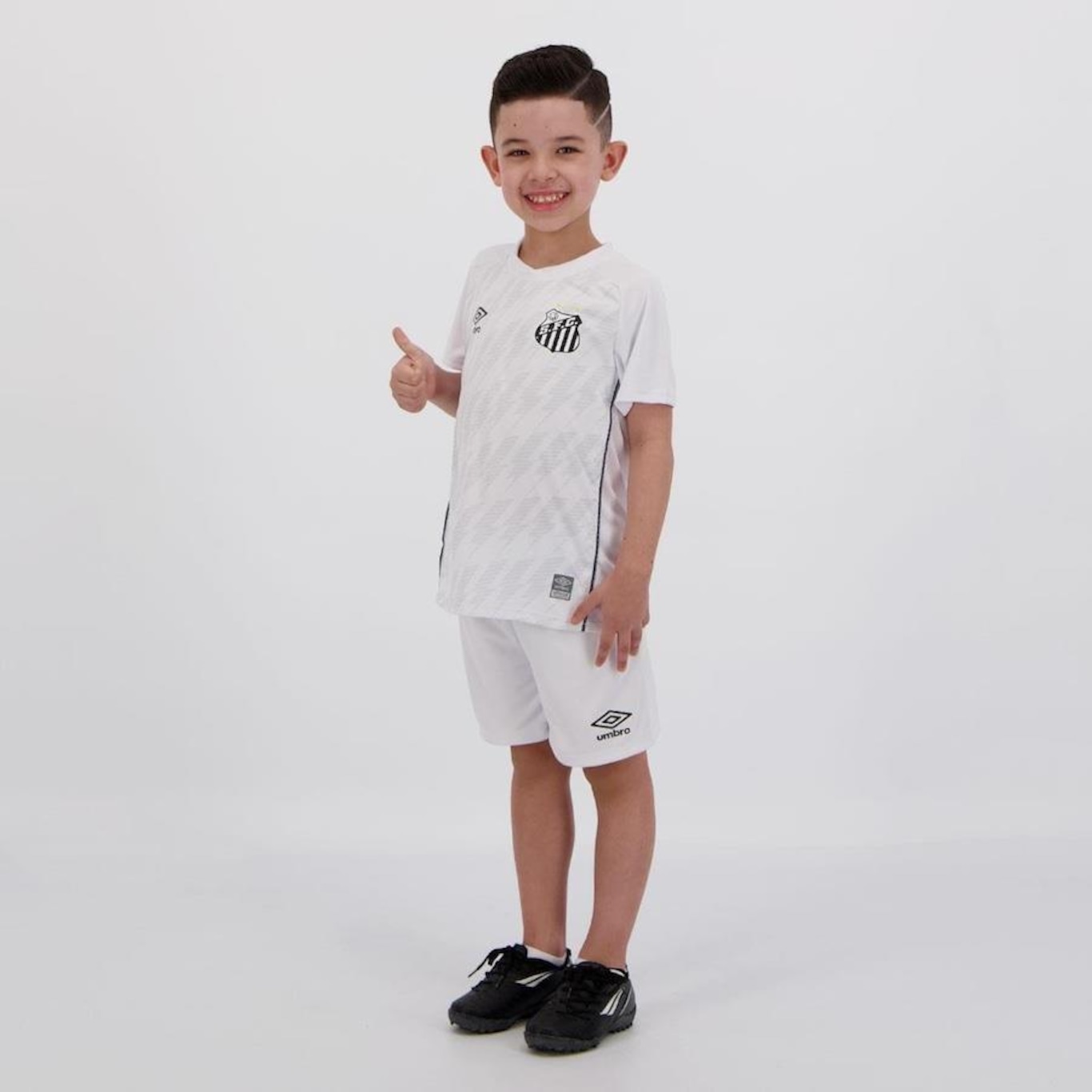 Kit de Uniforme do Santos Umbro I 2021 - Infantil - Foto 2