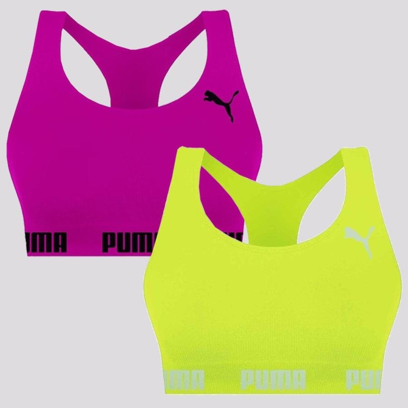 Kit Tops Puma Sem Costura com 2 Unidades - Feminino - Foto 1