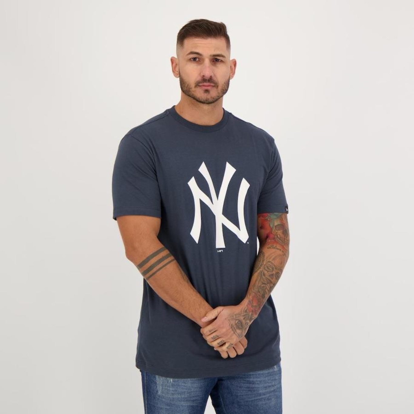 Camiseta New Era New York Yankees MLB Big Logo - Masculino - Foto 5