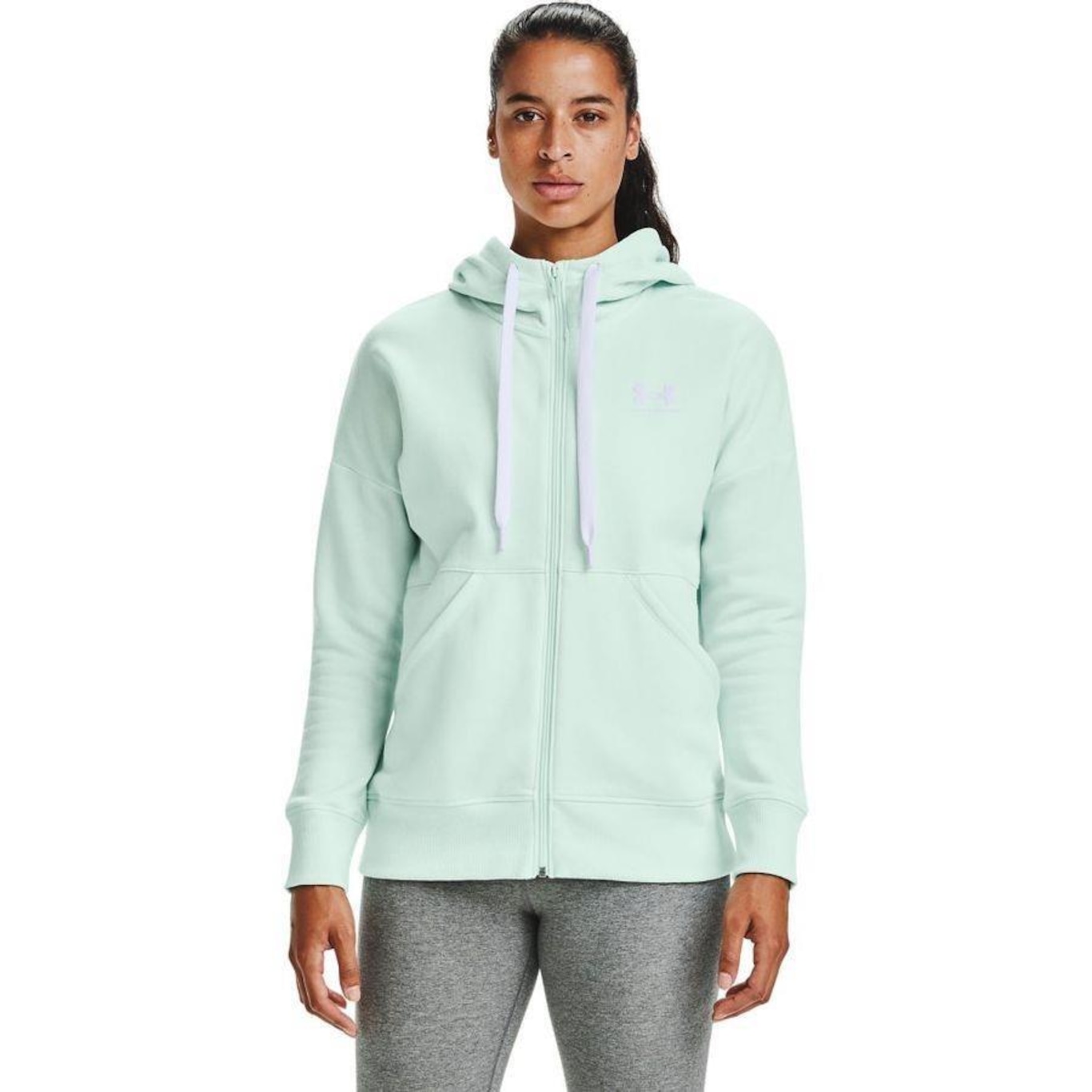 Blusão de Moletom Under Armour Rival Fleece FZ Hoodie - Feminino - Foto 1