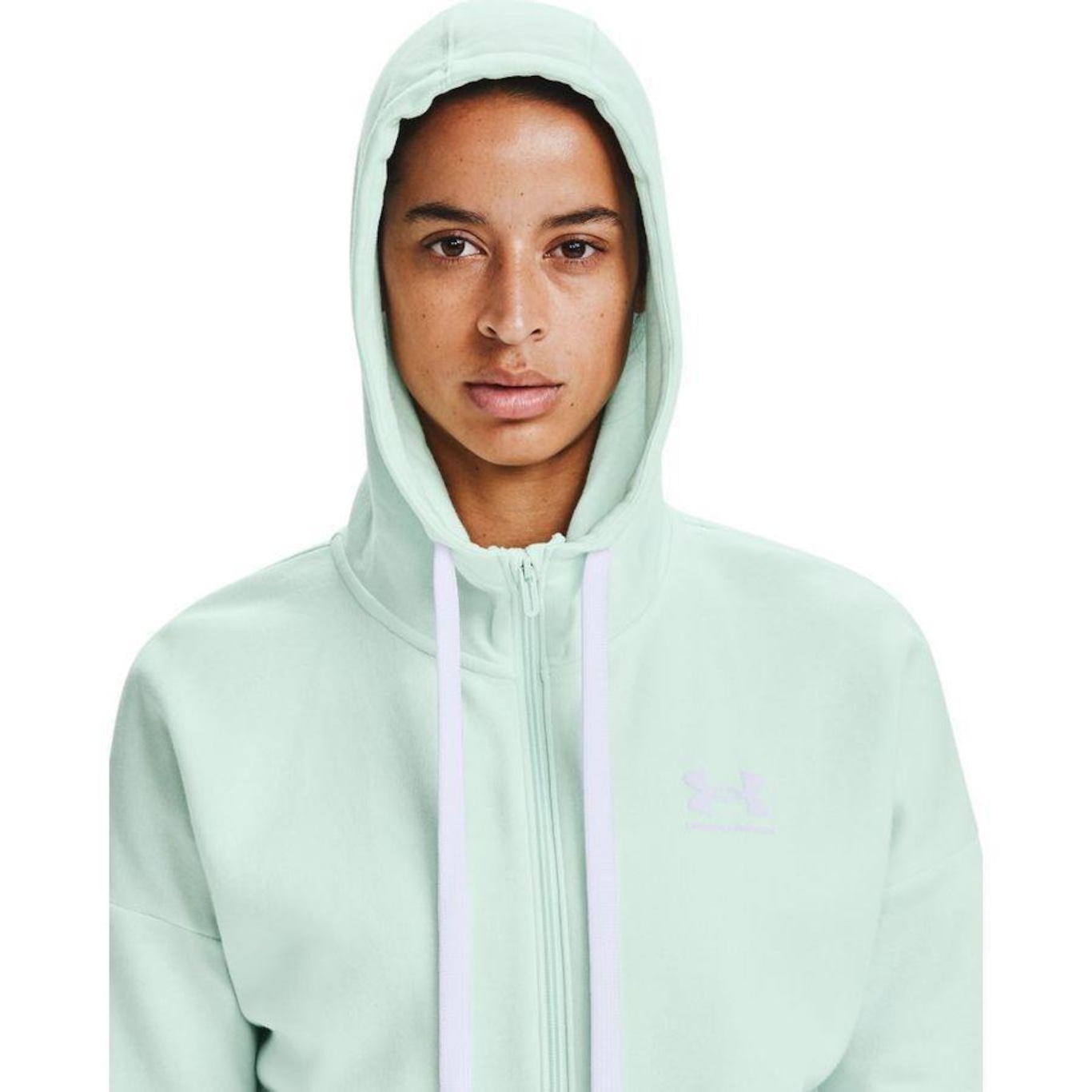 Blusão de Moletom Under Armour Rival Fleece FZ Hoodie - Feminino - Foto 4