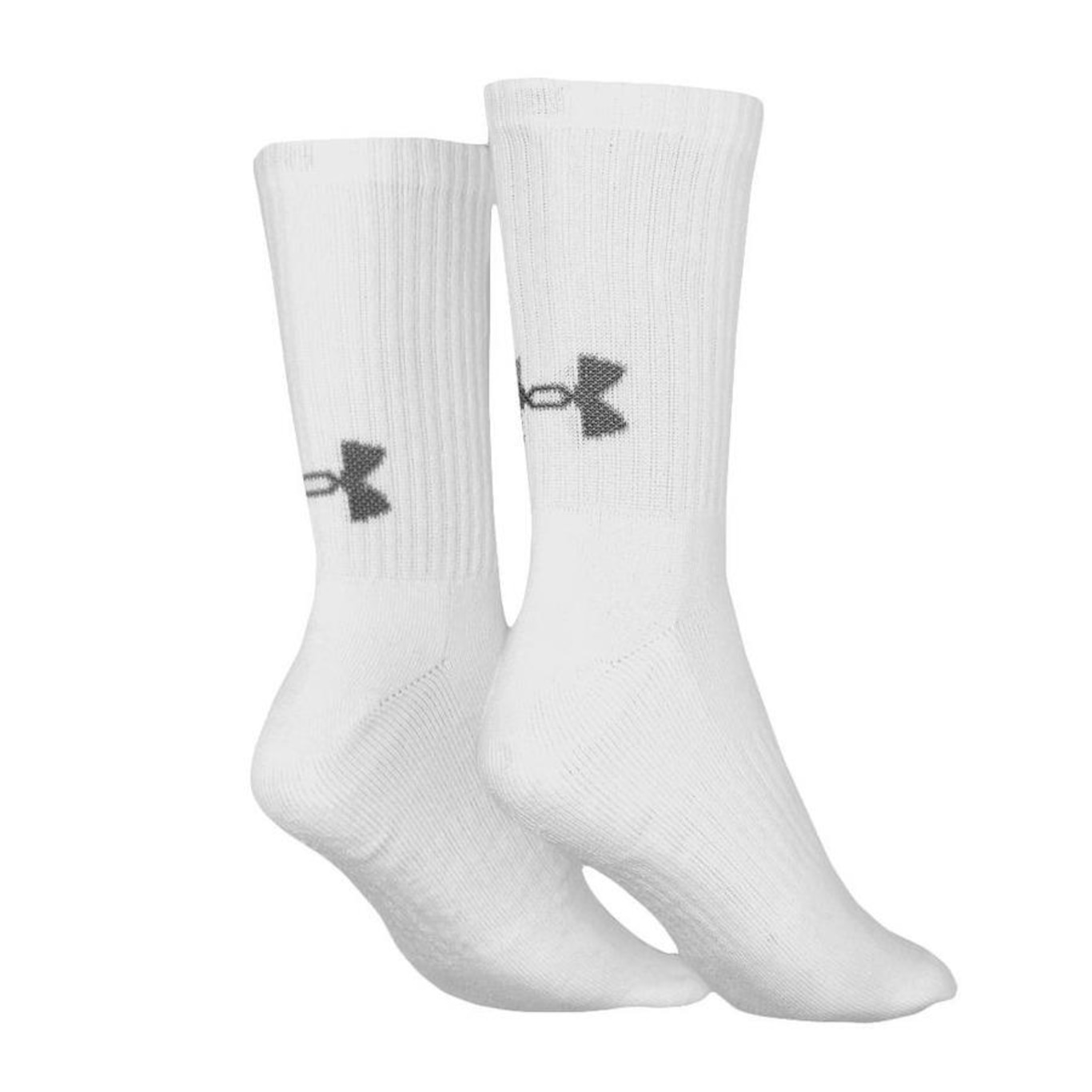 Kit Meias Cano Alto Under Armour Core Cotton Crew - 3 Pares - Foto 2