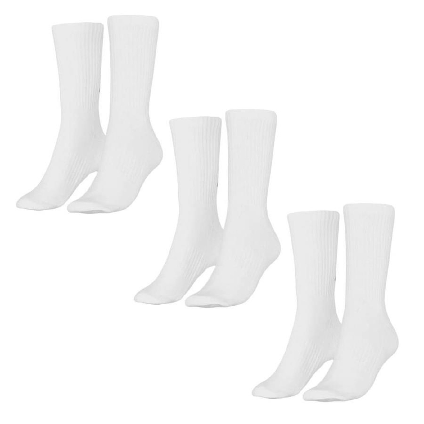 Kit Meias Cano Alto Under Armour Core Cotton Crew - 3 Pares - Foto 3