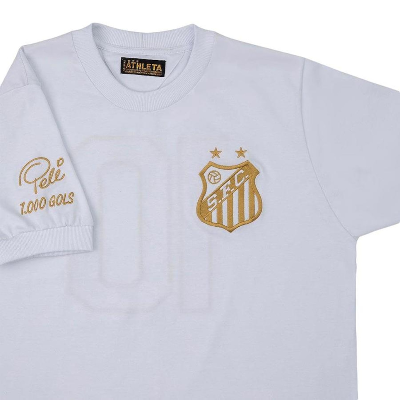 Camisa do Santos Athleta Pelé 1.000 Gols - Masculina - Foto 3