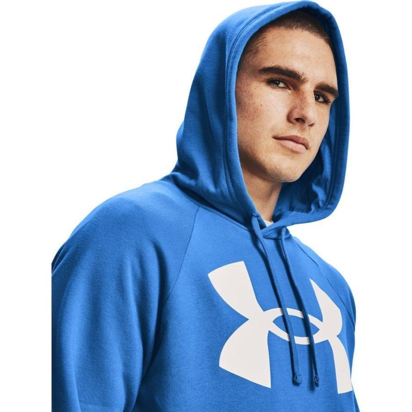 Blusão de Moletom com Capuz Under Armour Rival Fleece Big Logo HD - Masculino - Foto 3