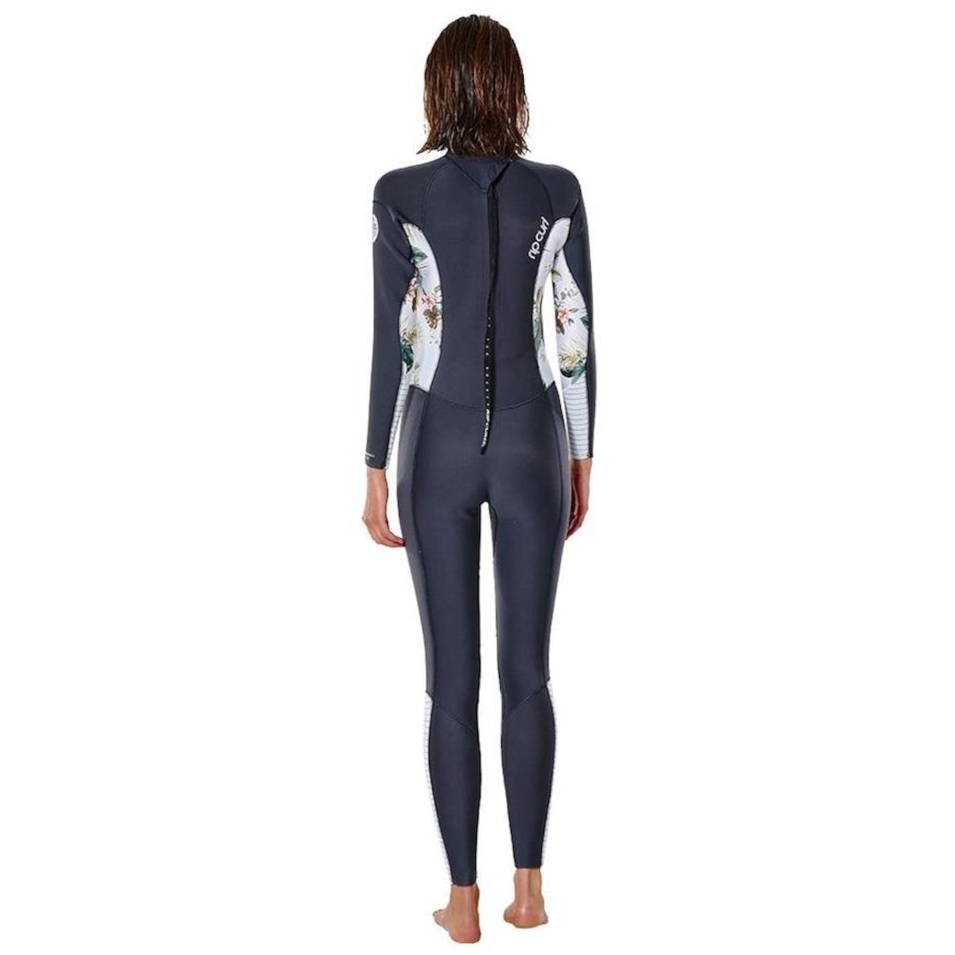 Long John Rip Curl Dawn Patrol 3/2 Zip Charcoal - Feminino - Foto 2