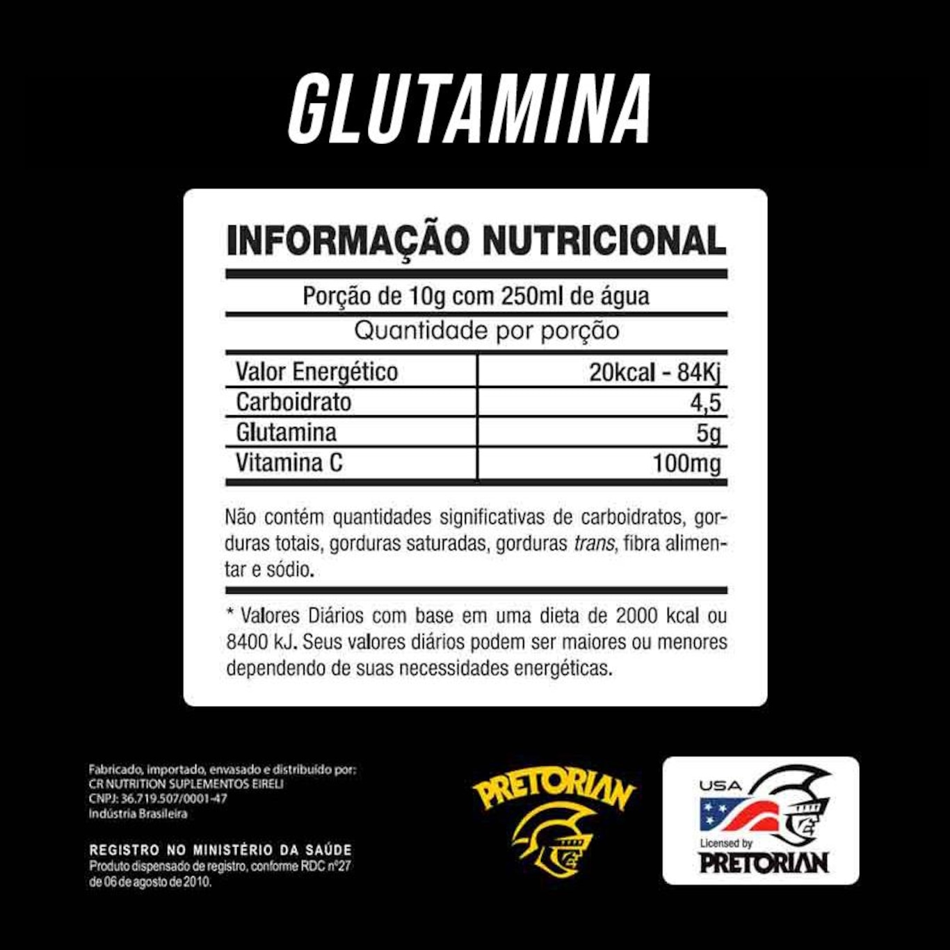 Glutamina Power Guard Pretorian - 300g - Foto 2