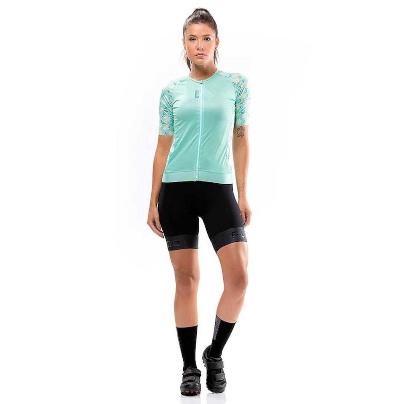 Camisa de Ciclismo Furbo Donna Ragazza Fiorito - Feminina - Foto 1