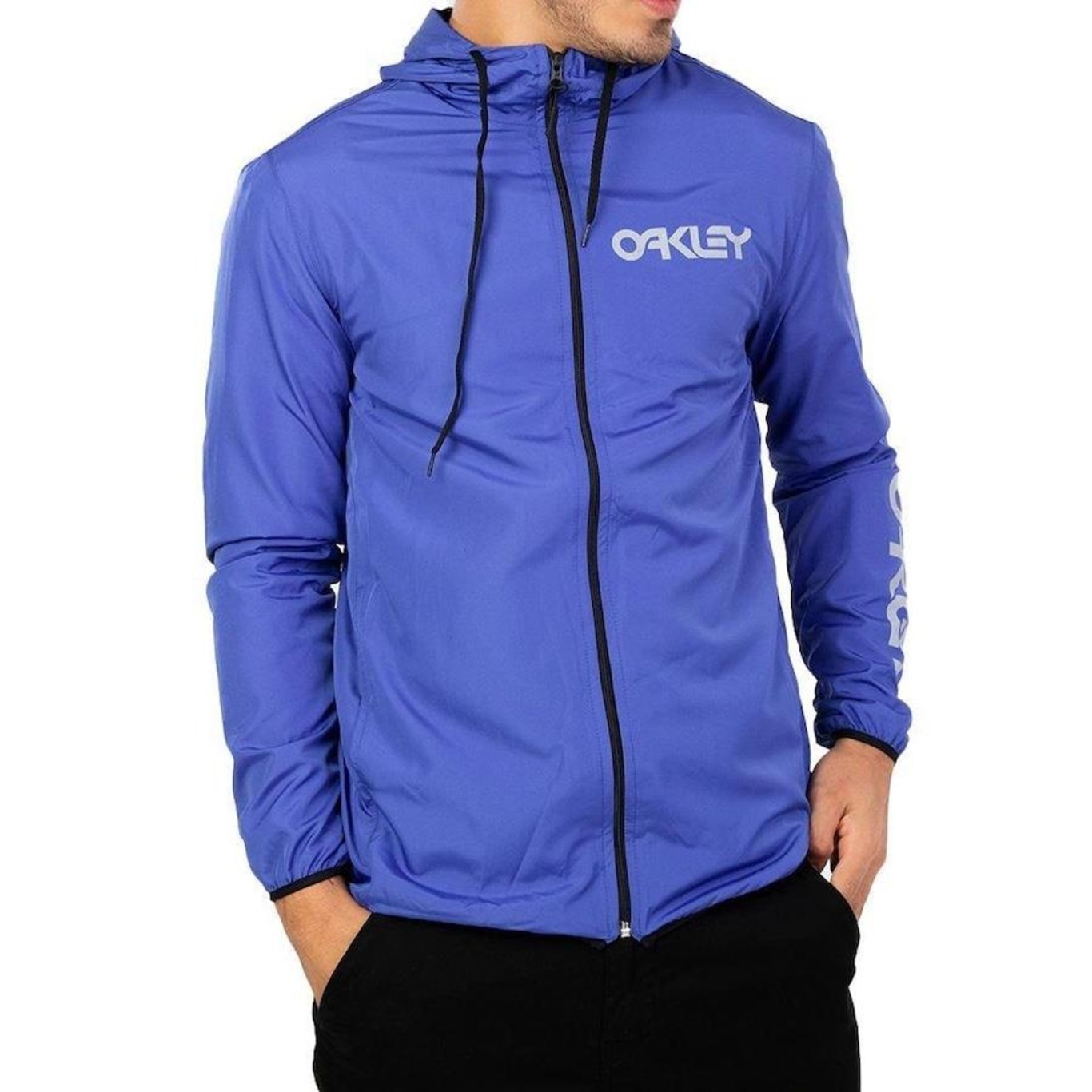 Jaqueta Com Capuz Oakley Windbreaker Mark II - Masculina - Foto 1