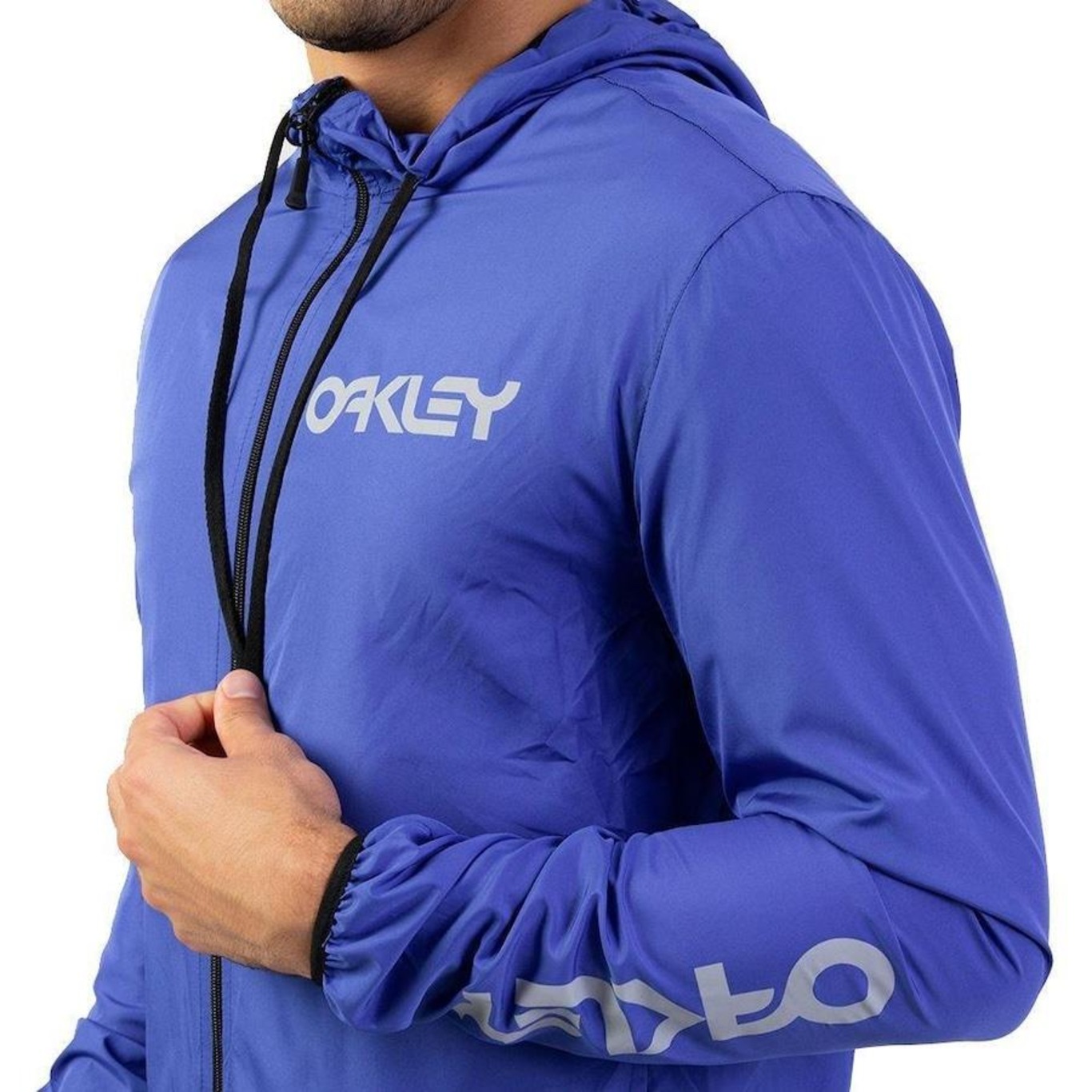 Jaqueta Com Capuz Oakley Windbreaker Mark II - Masculina - Foto 4