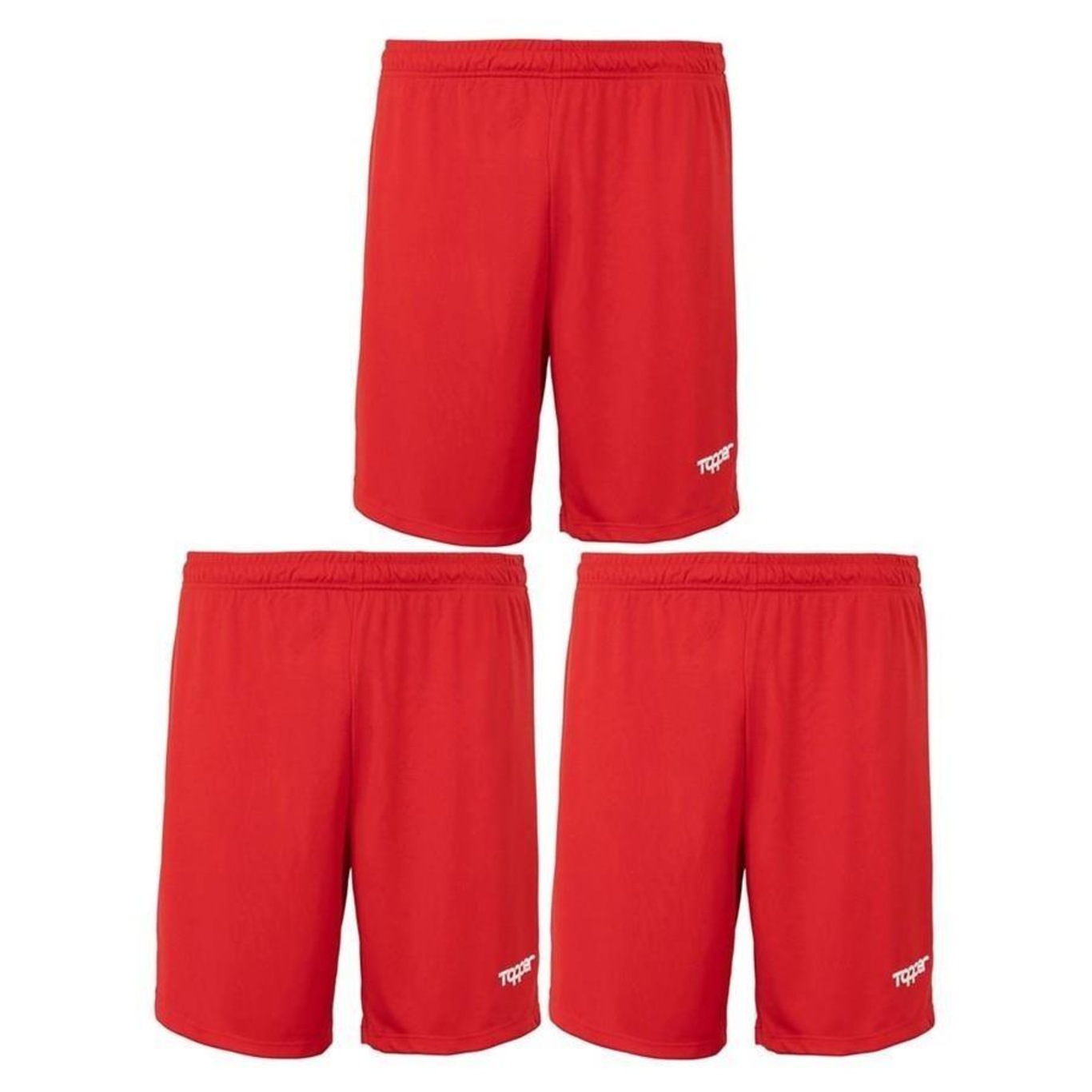 Kit 3 Calções Topper Fut Classic - Masculino - Foto 1