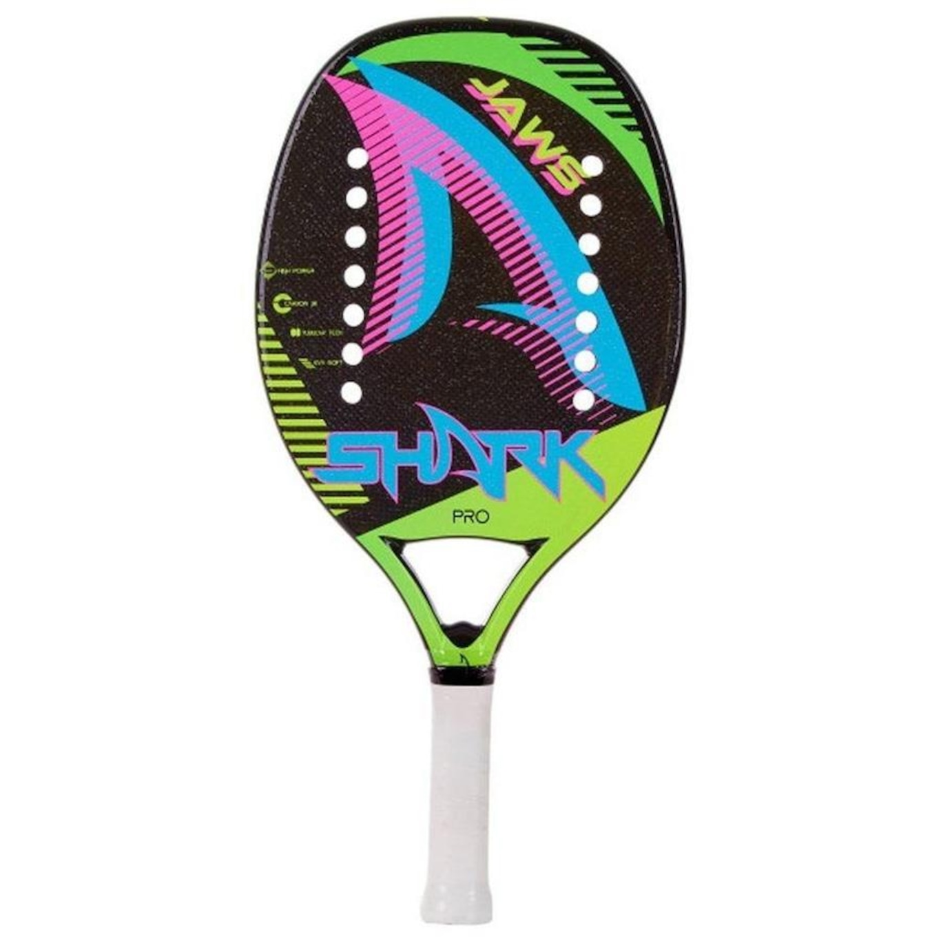 Raquete de Beach Tennis Shark Jaws 2022 Carbono 3K - Foto 2