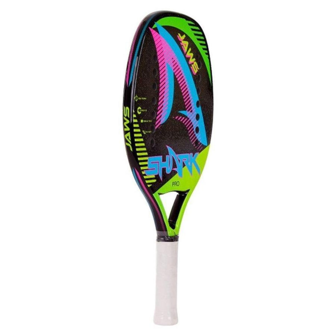 Raquete de Beach Tennis Shark Jaws 2022 Carbono 3K - Foto 3