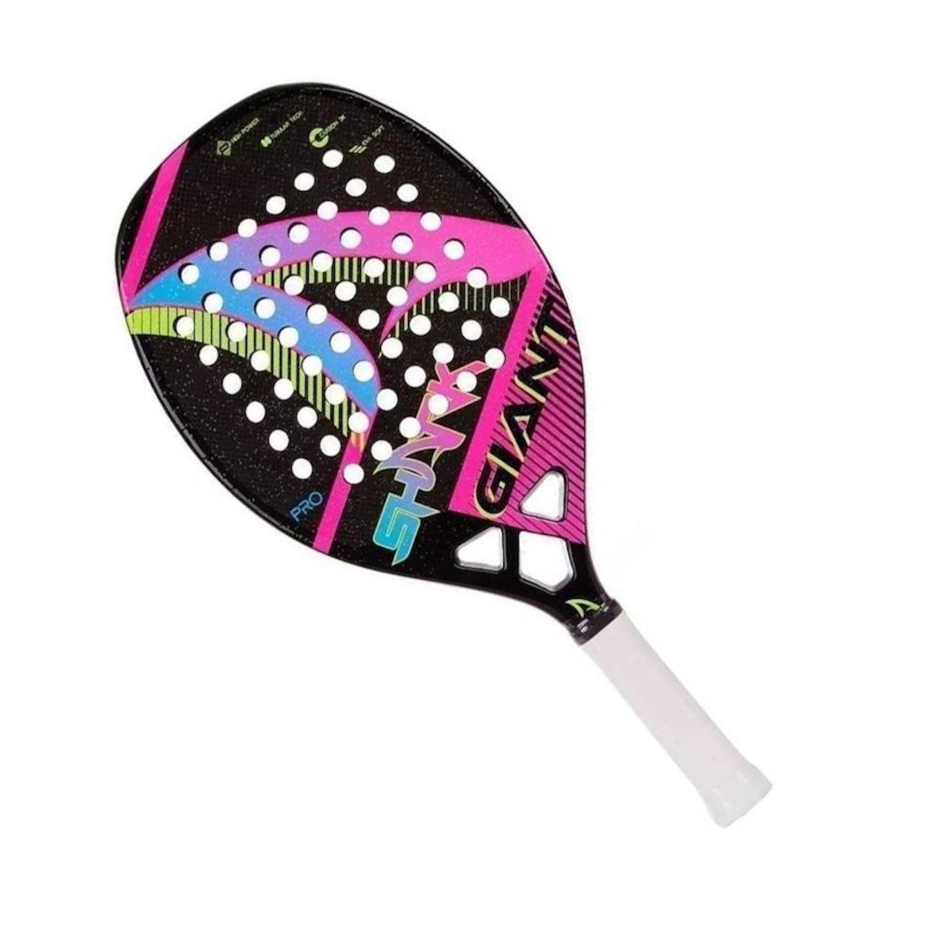 Raquete de Beach Tennis Shark Giant 2022 Carbono 3K - Foto 1