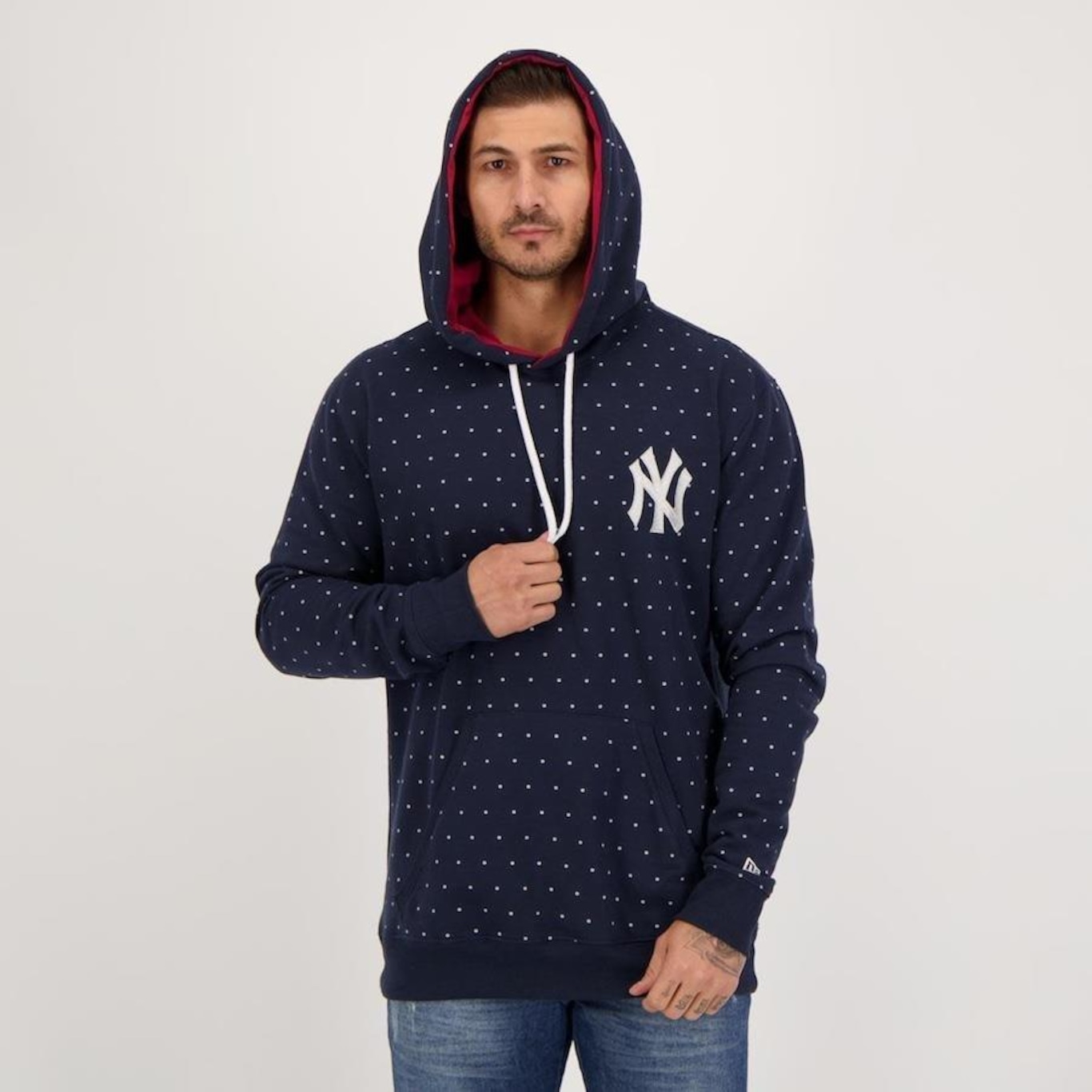 Blusão de Moletom com Capuz New Era MLB Yankees Classic - Masculino - Foto 5