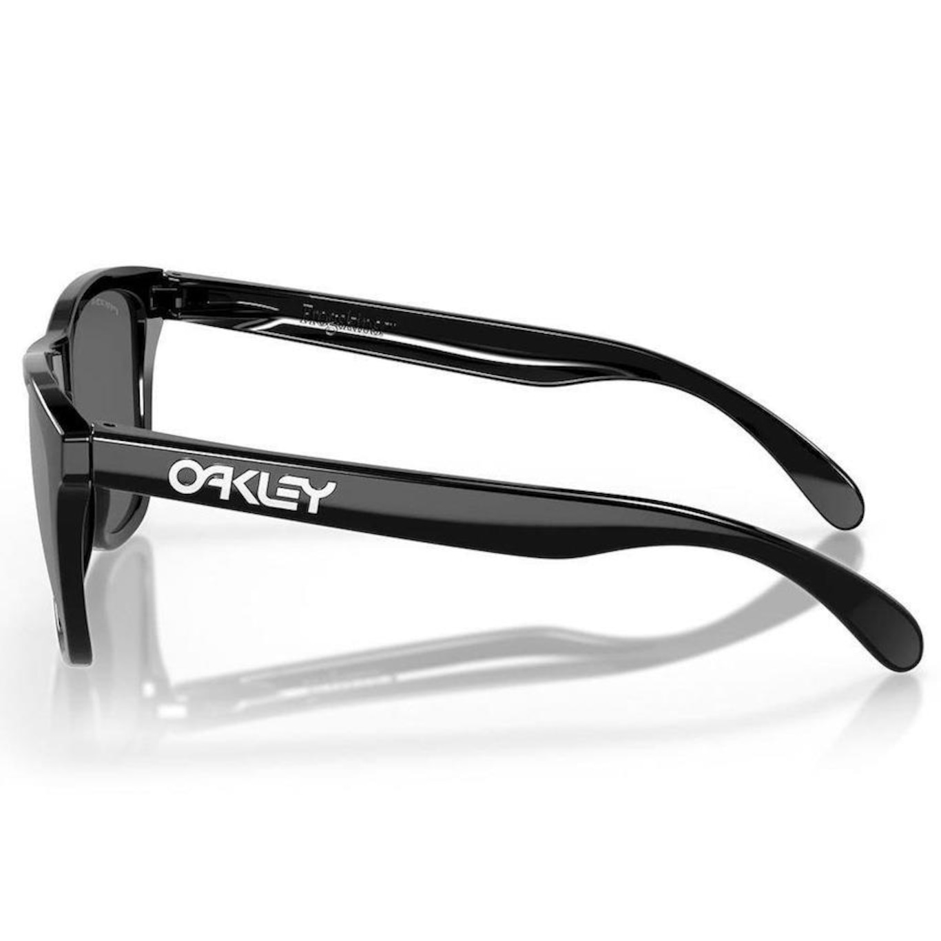 Óculos de Sol Oakley Frogskins Polished Black Prizm Black - Unissex - Foto 2