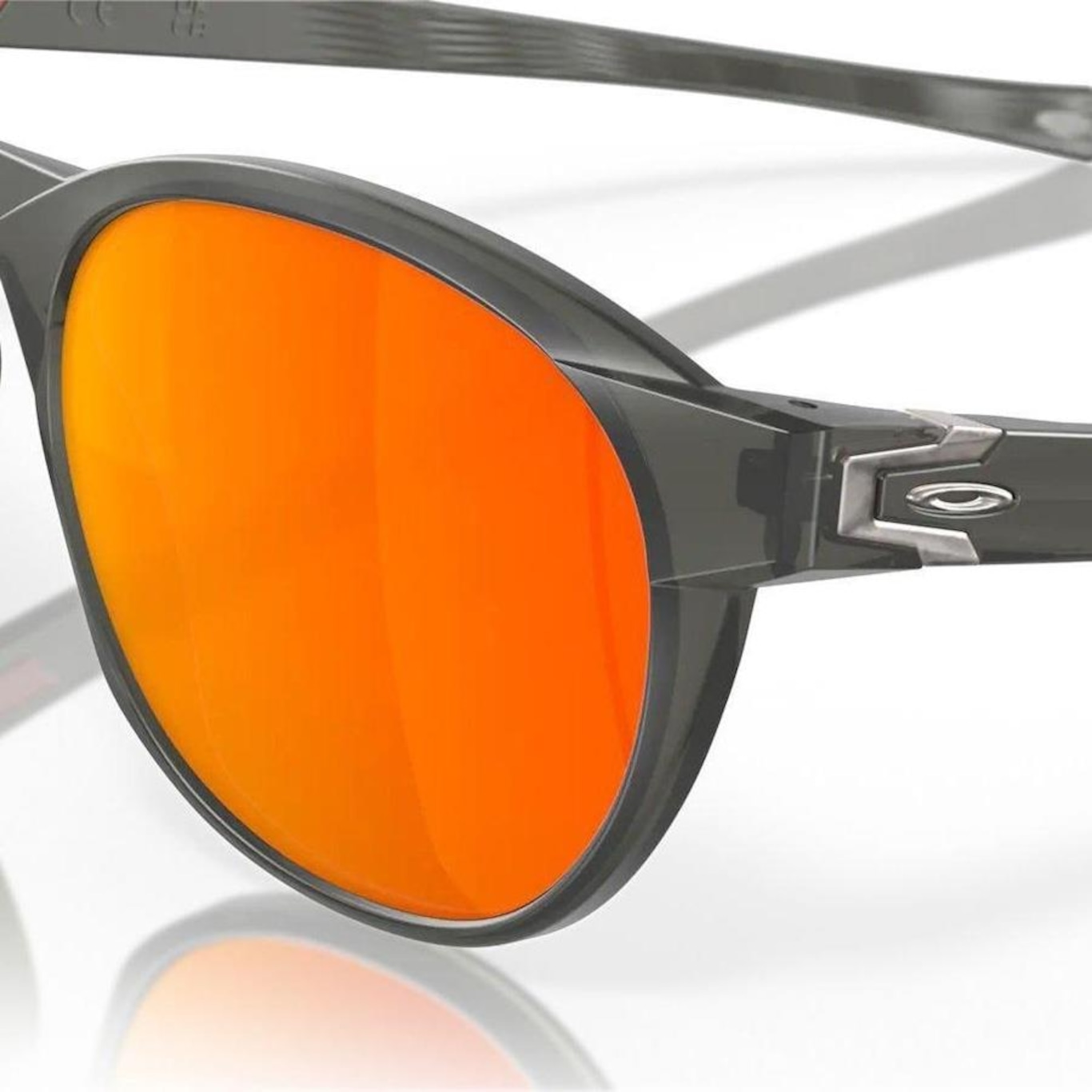 Óculos de Sol Oakley Reedmace Matte Grey Smoke - Unissex - Foto 4