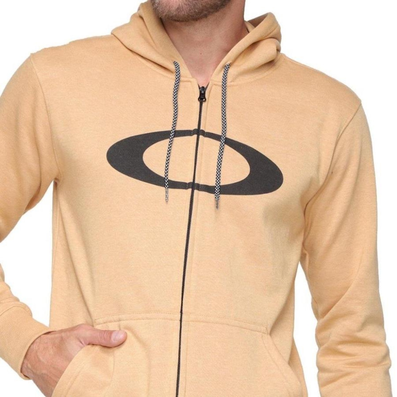 Jaqueta Com Capuz Oakley Aberto Ellipse F/Z Hoodie - Masculino - Foto 3