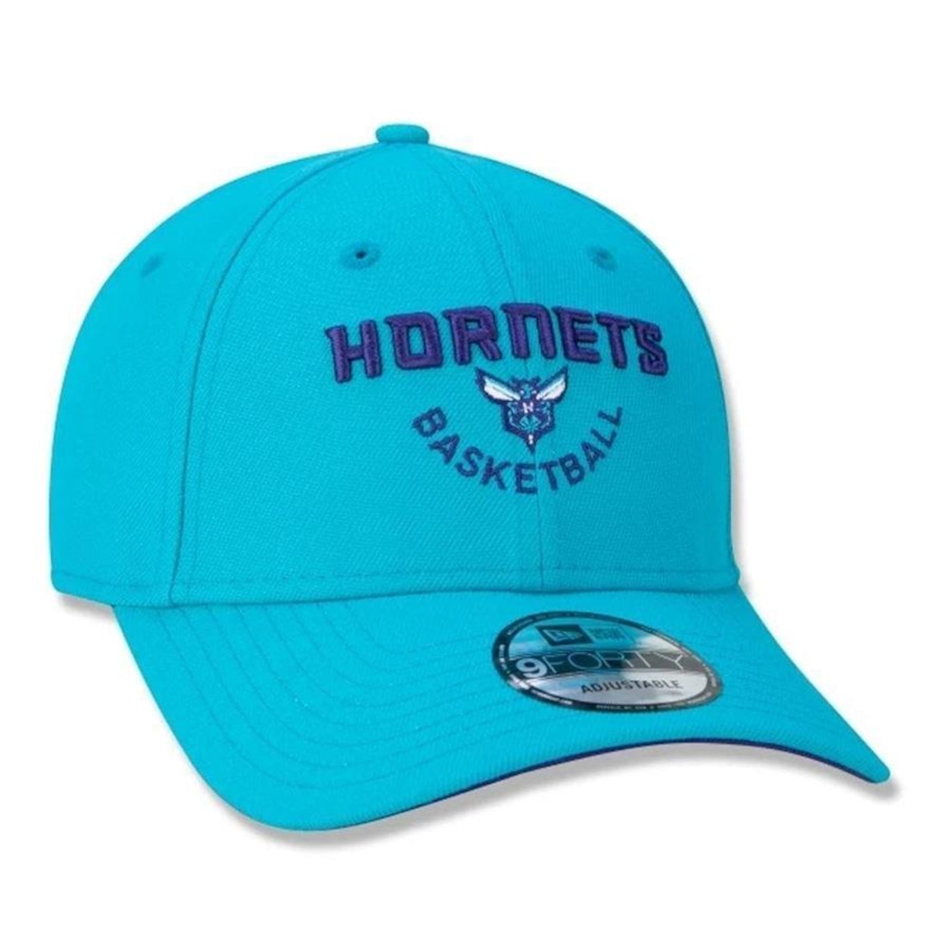 Boné Aba Curva New Era Charlotte Hornets 940 Core Basketball - Snapback - Adulto - Foto 4