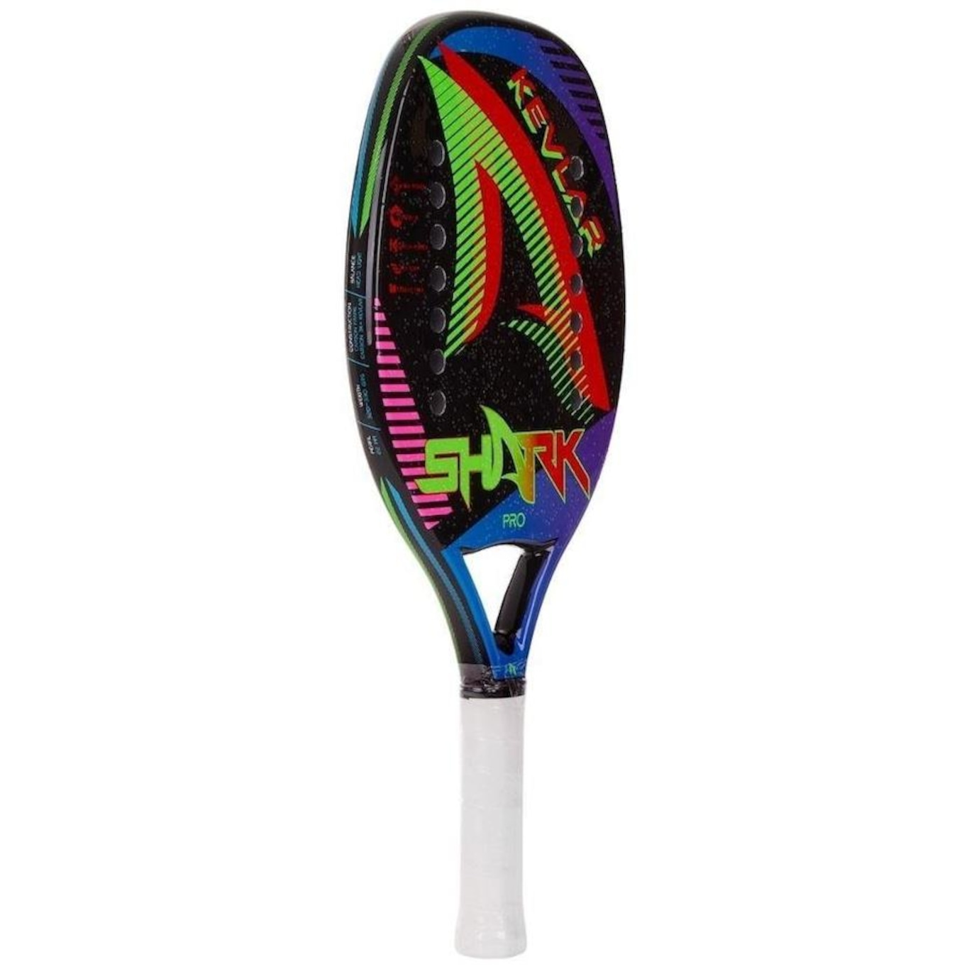 Raquete Beach Tennis Kevlar 2022 Shark Carbono 3K + Capa - Foto 2