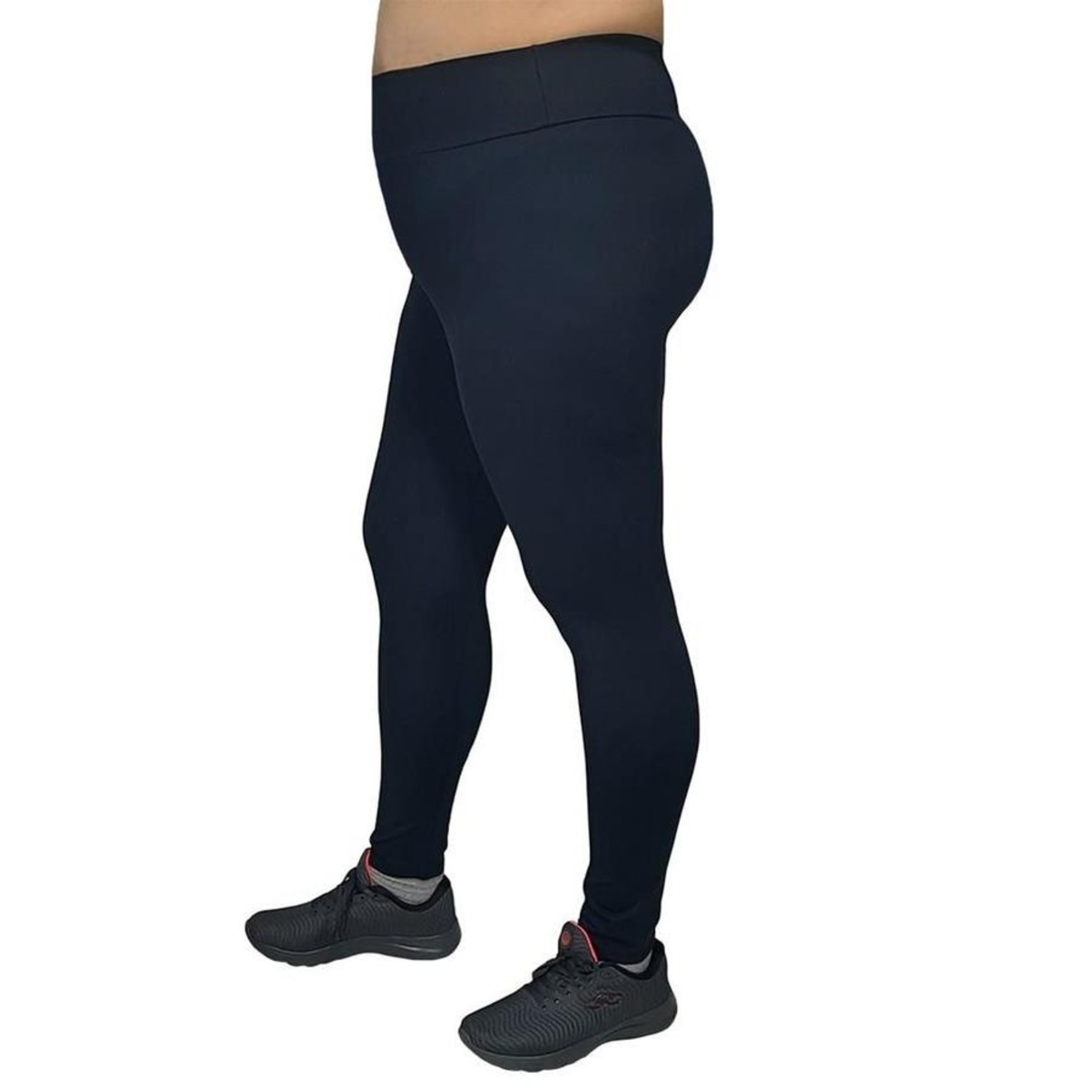 Calça Legging Selene Suplex Básica Plus Size - Feminina - Foto 3