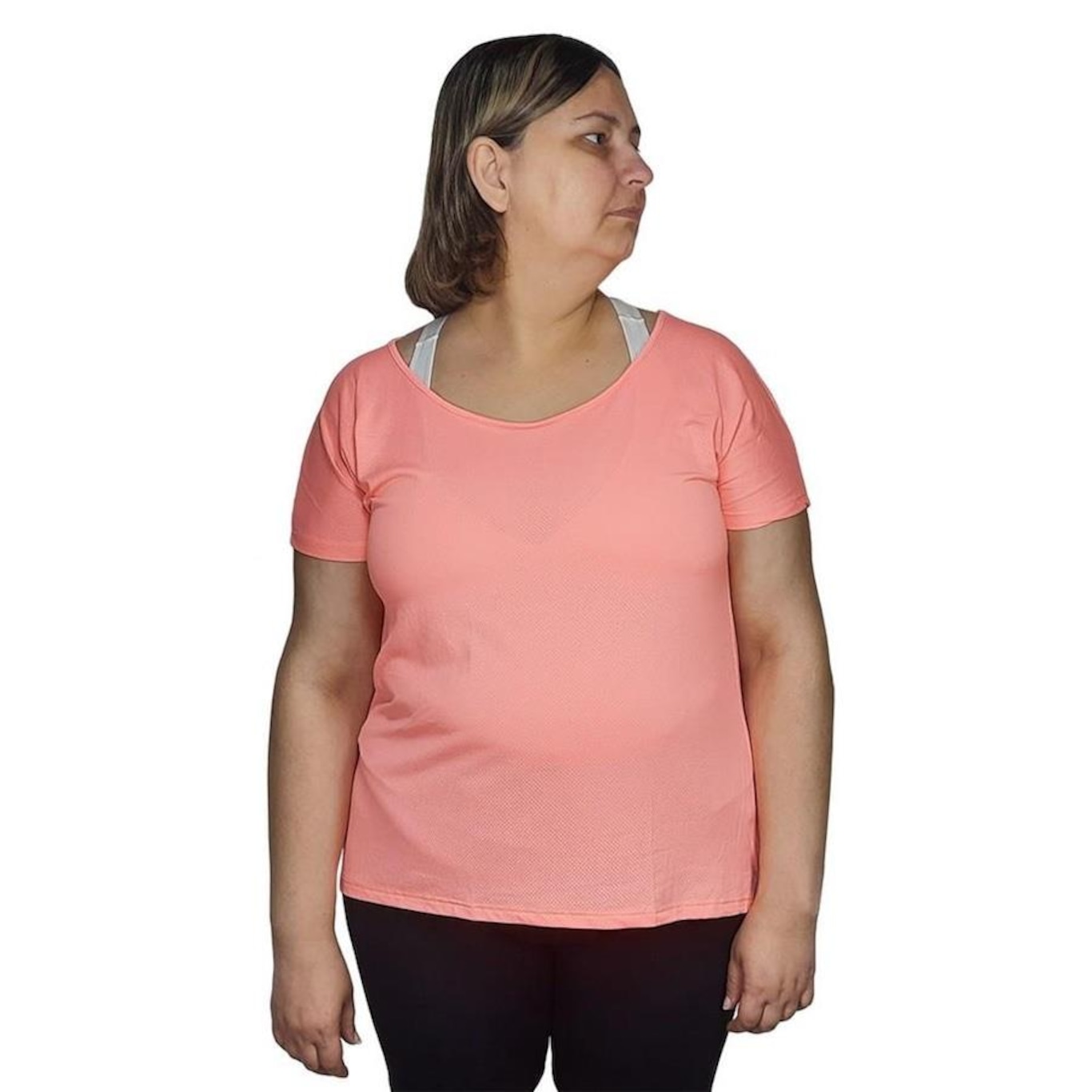 Camiseta Selene Básica Plus Size Poliamida - Feminina - Foto 1