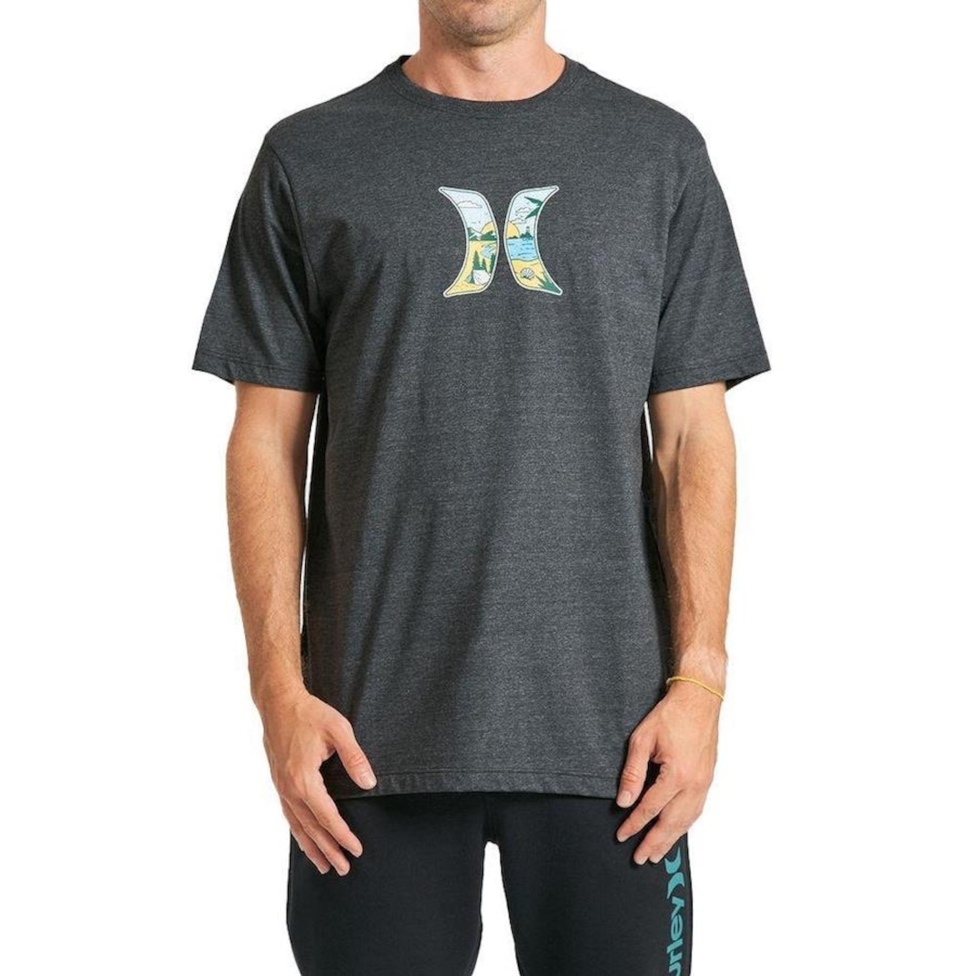 Camiseta Hurley Icon Beach - Masculina - Foto 1