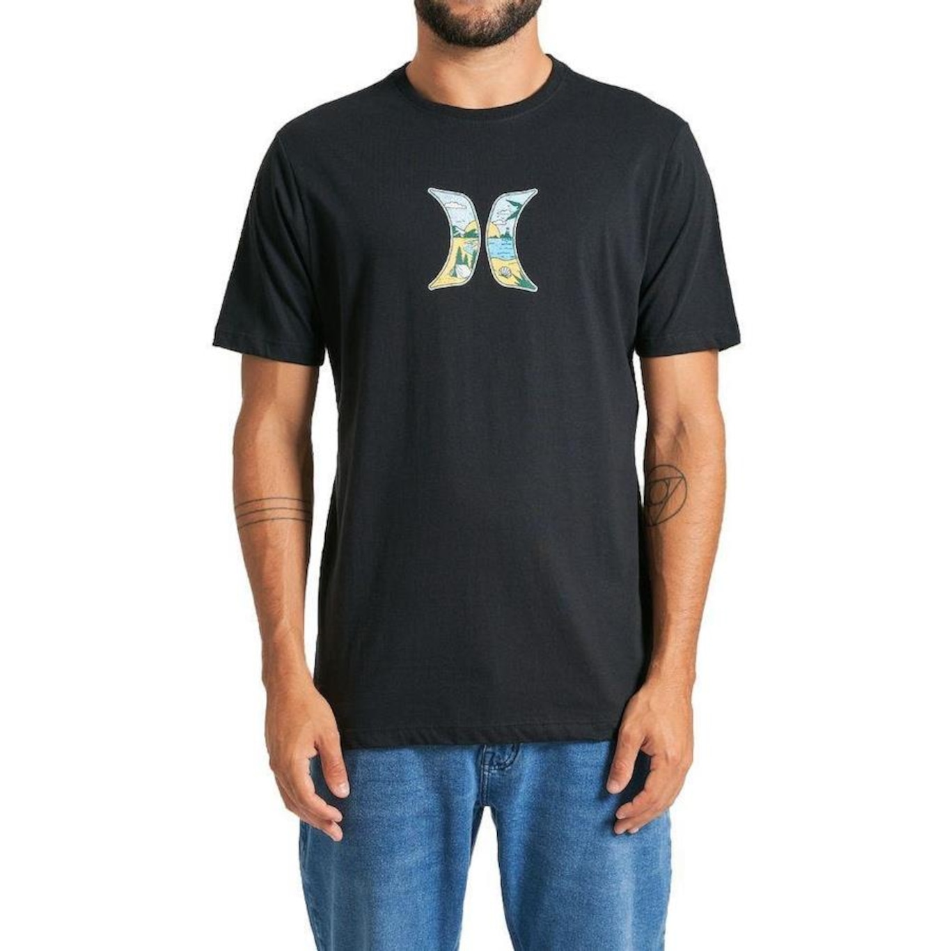 Camiseta Hurley Icon Beach - Masculina - Foto 1