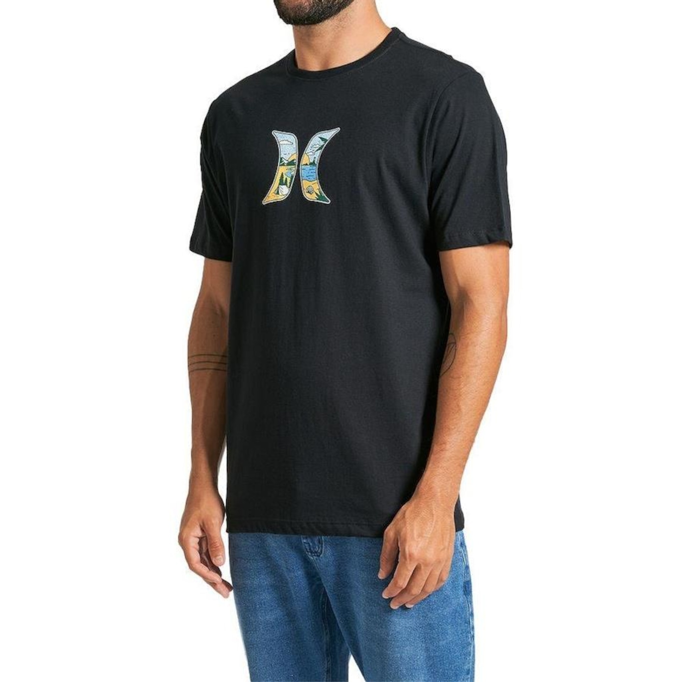 Camiseta Hurley Icon Beach - Masculina - Foto 3