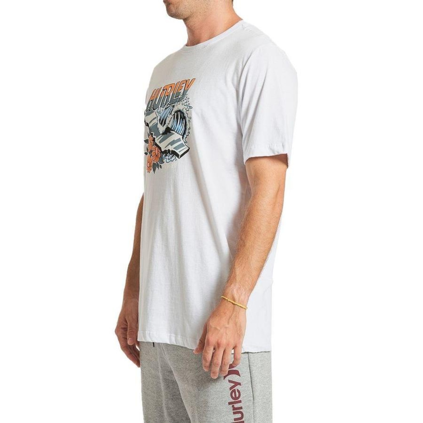 Camiseta Hurley Floral Wave - Masculina - Foto 3