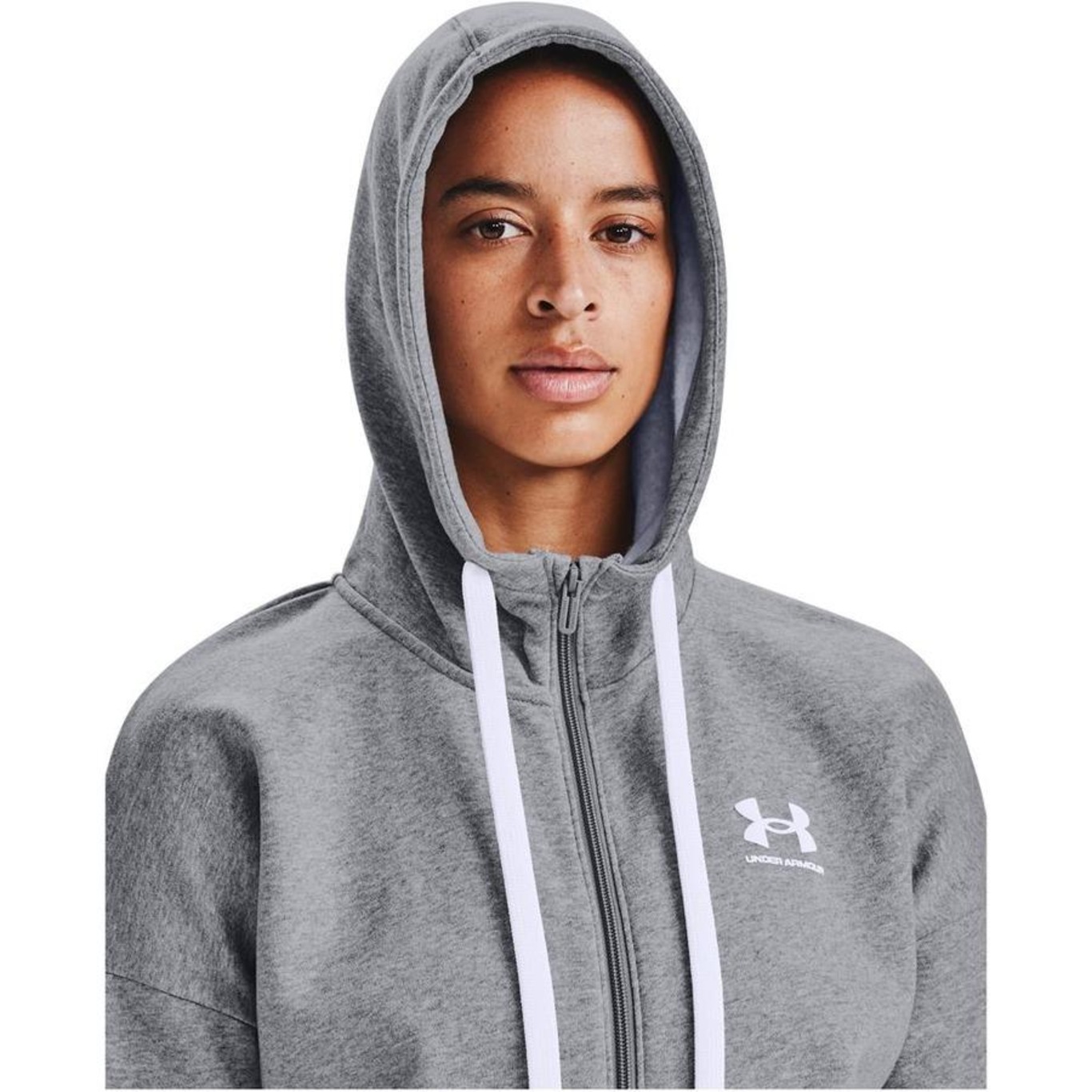 Blusão de Moletom com Capuz Under Armour Rival Fleece Full Zip Hoodie - Feminino - Foto 4