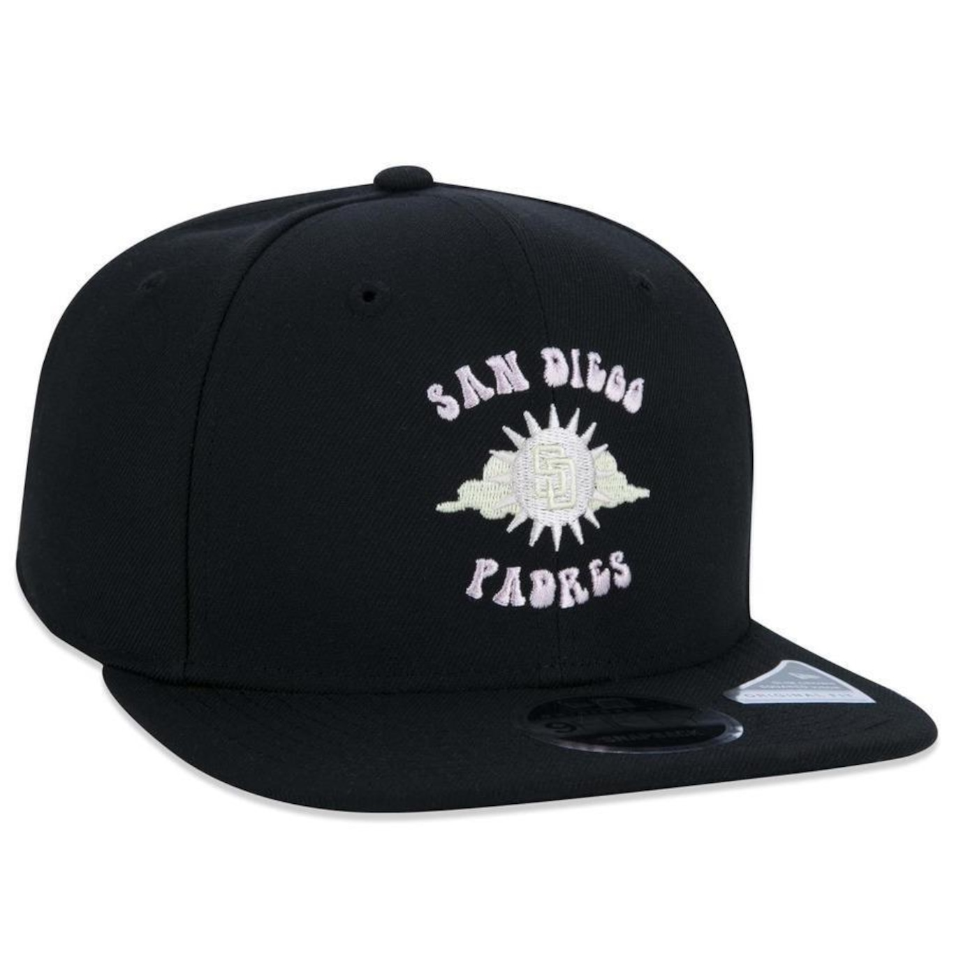 Boné Aba Reta New Era 9Fifty Original Fit Snapback Aba Reta MLB San Diego Padres Retro Soundtrack - Snapback - Adulto - Foto 3