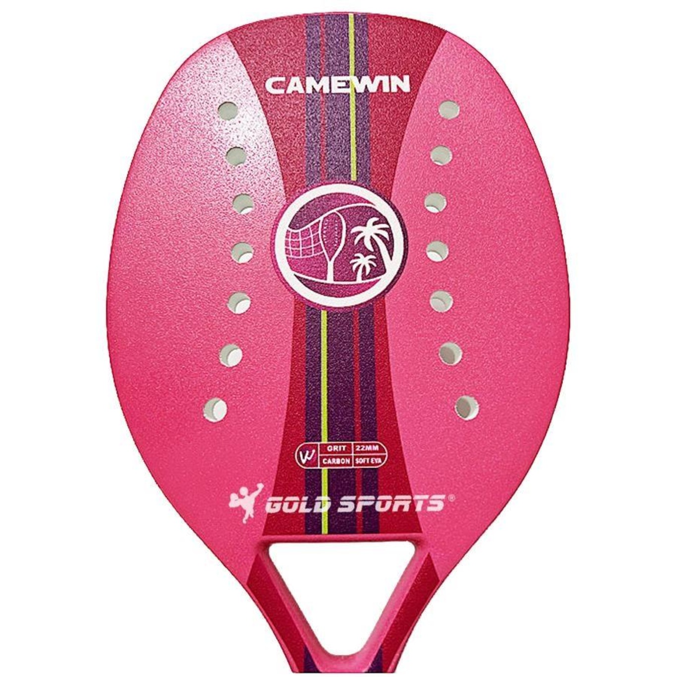 Raquete de Beach Tennis Gold Sports Female Advance Camewin II com Capa - Foto 2