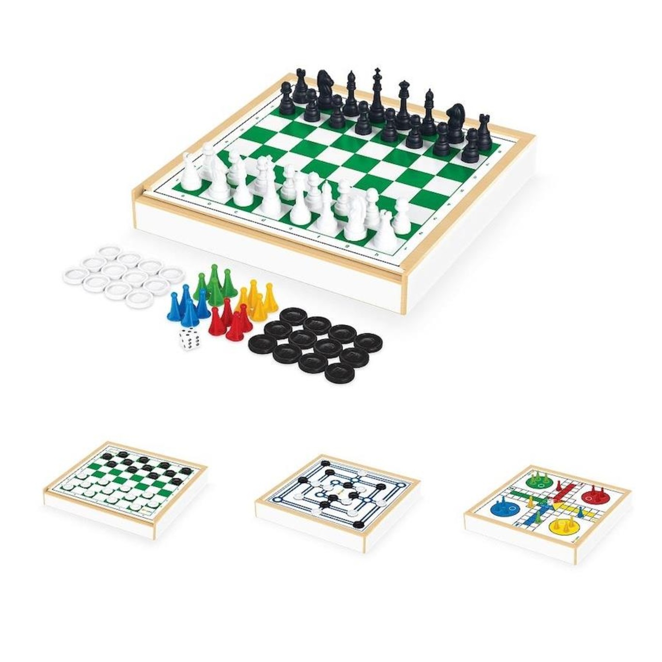 Jogo De Damas E Ludo Jogo De Tabuleiro Em Mdf Junges 2 Em 1