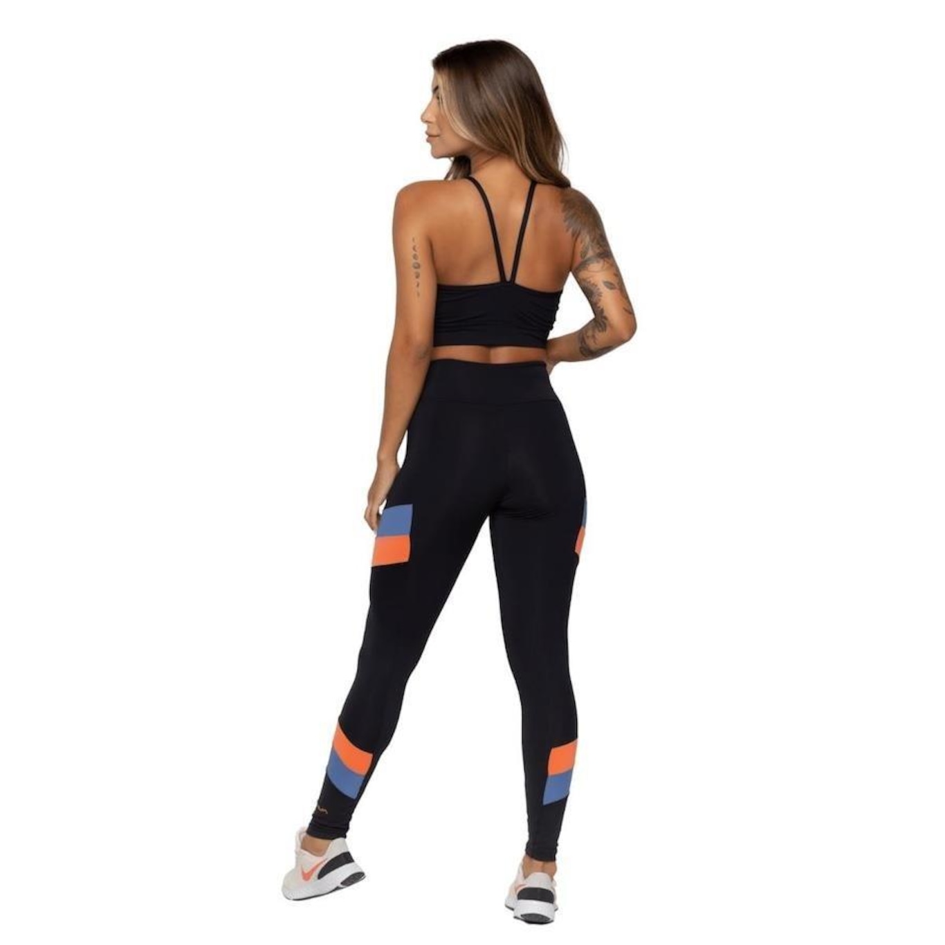 Calça Legging AVA Fitness Wear Suplex Recorte - Feminina - Foto 6