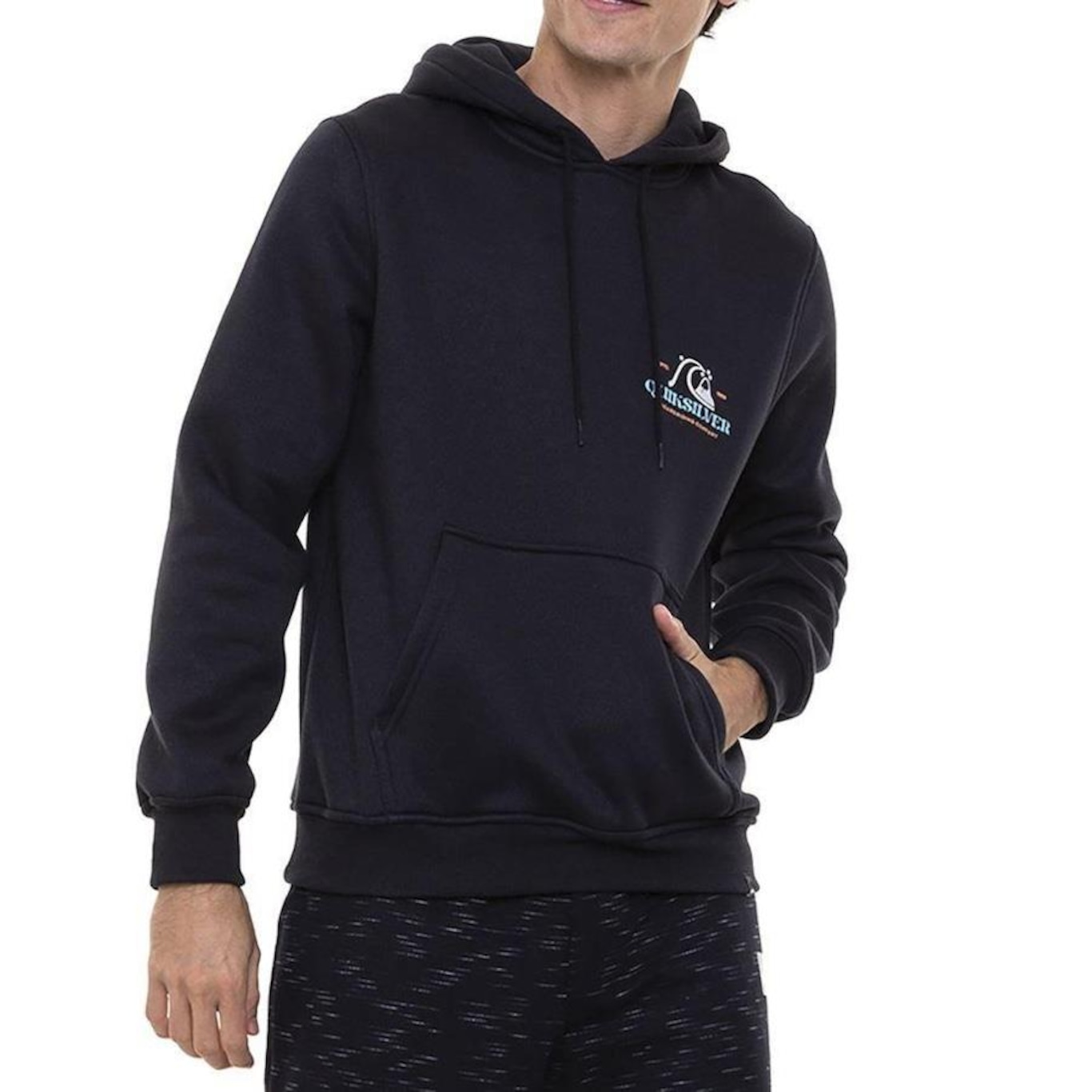 Blusão Com Capuz Quiksilver Canguru These Days - Masculino - Foto 1