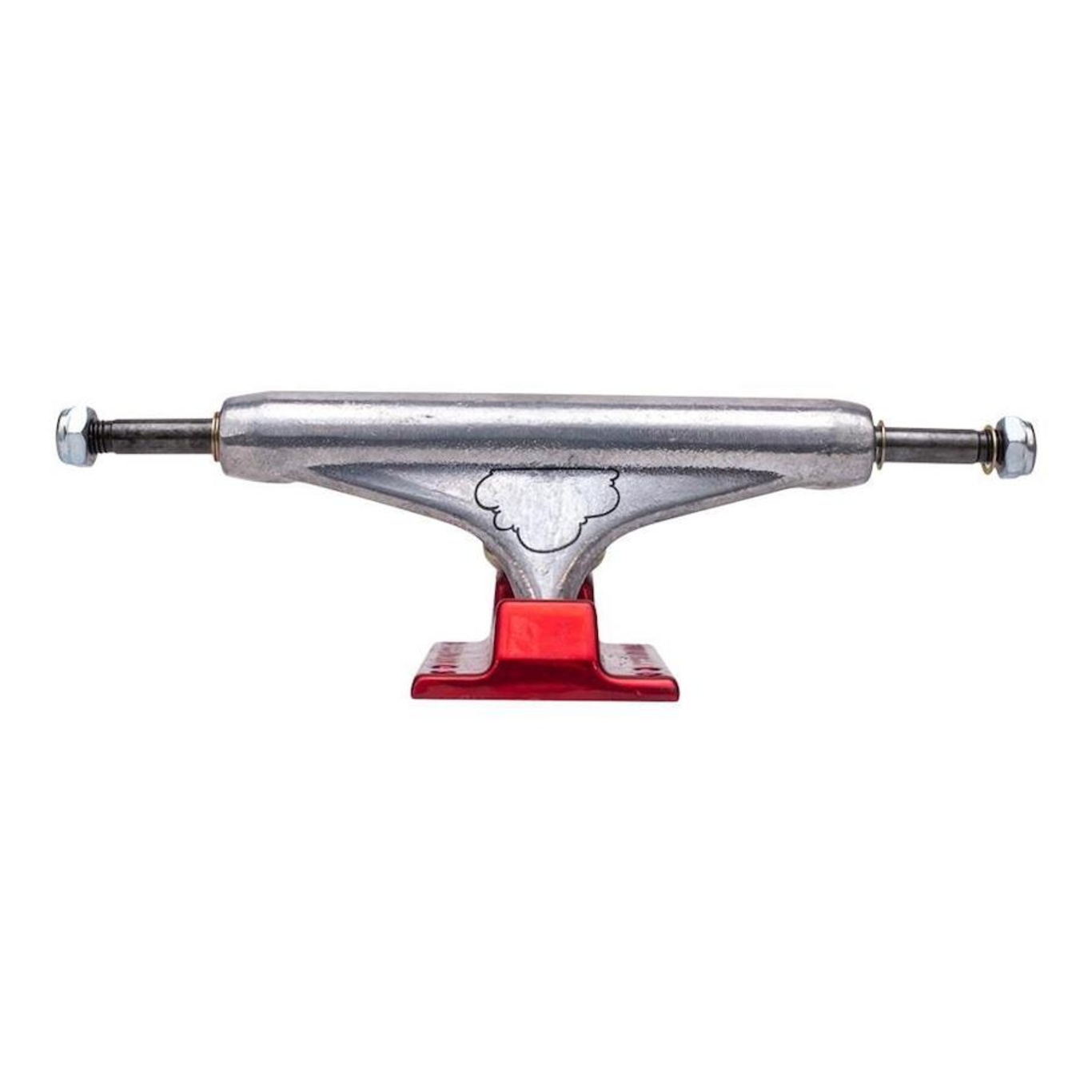 Truck de Skate Stronger Essência 129mm Prata Base Vermelha - Par - Foto 1