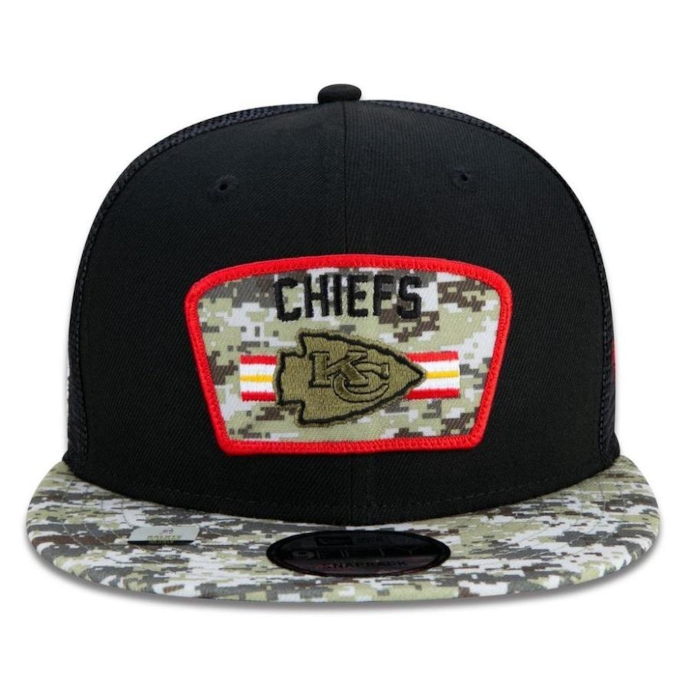 Boné Aba Reta New Era Kansas City Chiefs 950 NFL 21 Salute Service - Snapback - Adulto - Foto 3